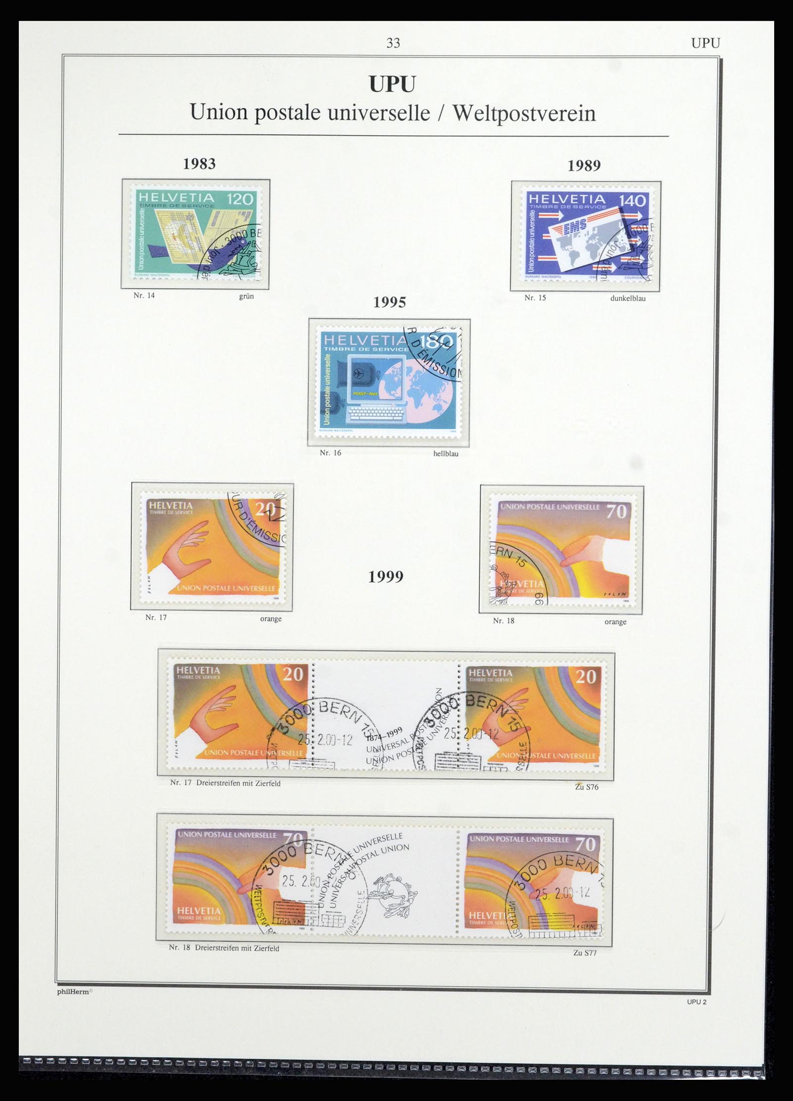 36910 028 - Postzegelverzameling 36910 Zwitserland dienst 1922-2007.