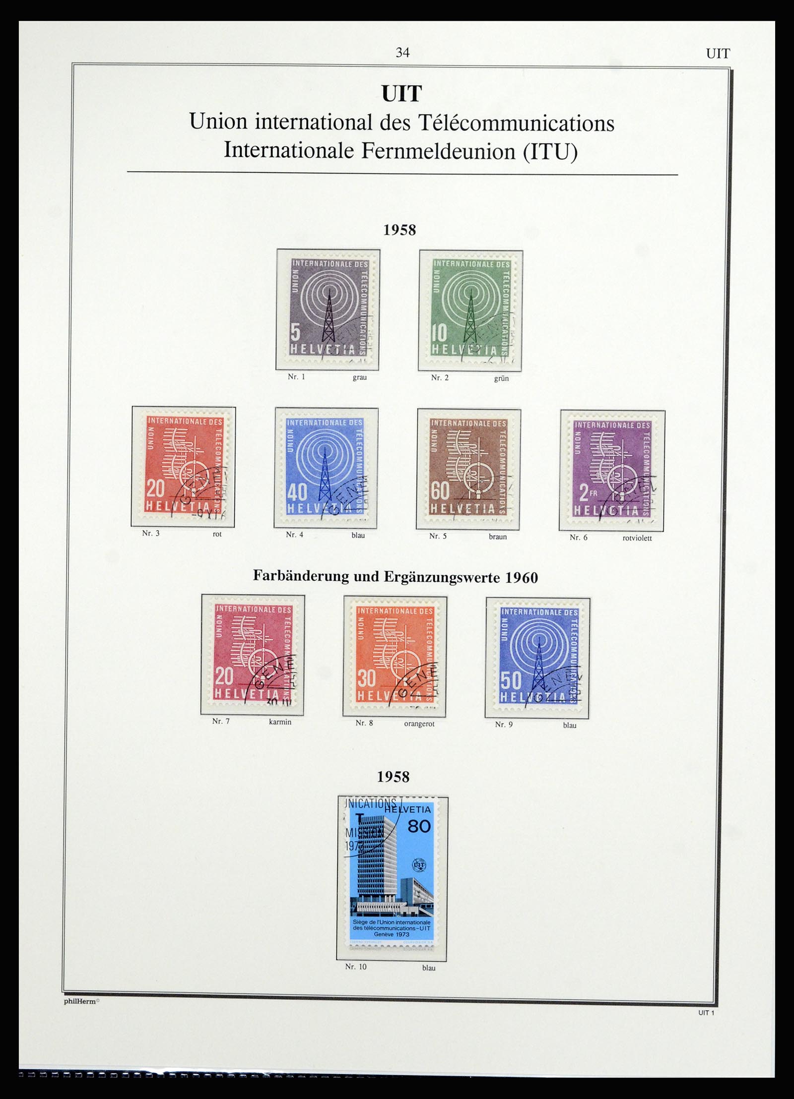 36910 032 - Postzegelverzameling 36910 Zwitserland dienst 1922-2007.