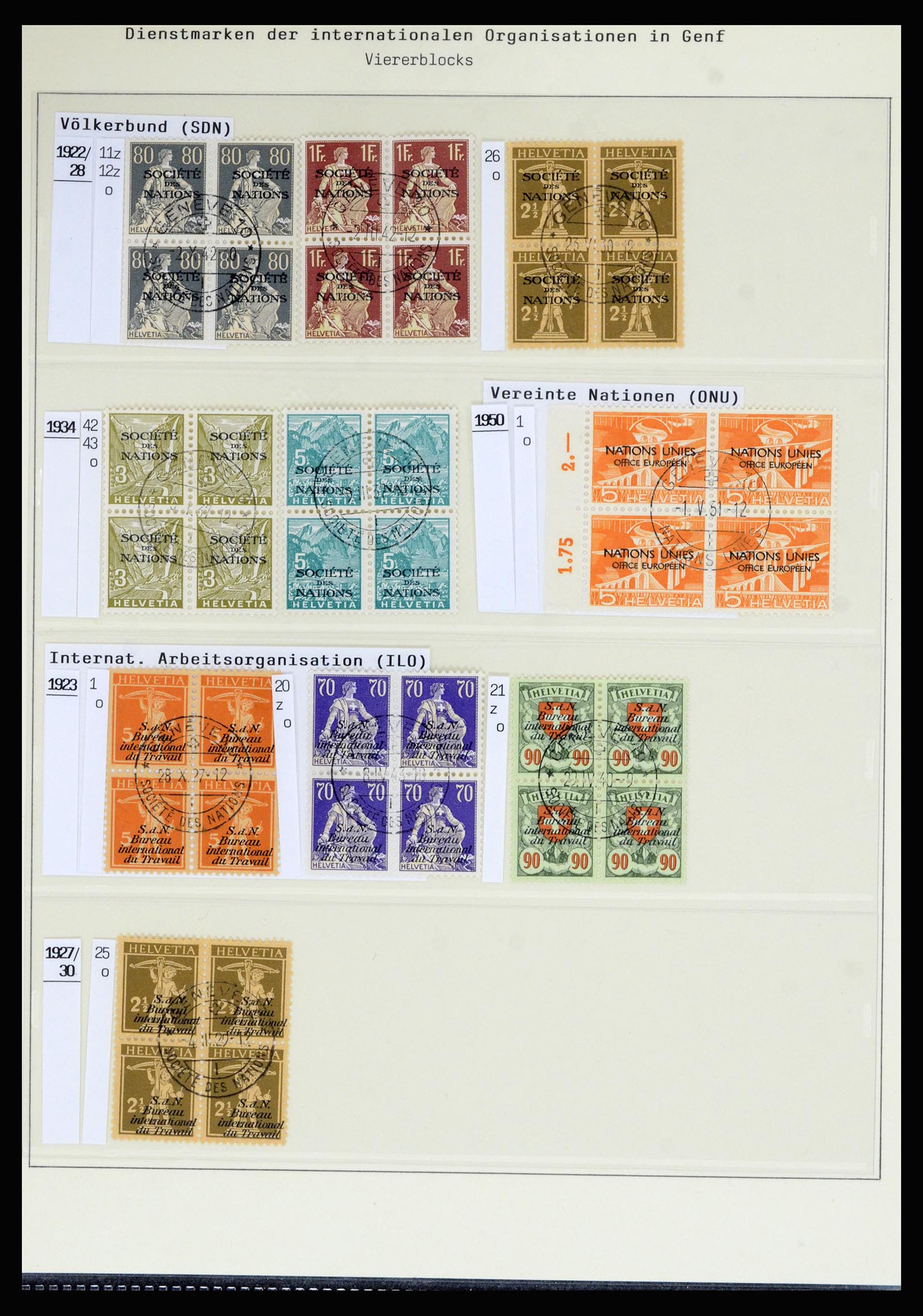 36910 038 - Postzegelverzameling 36910 Zwitserland dienst 1922-2007.