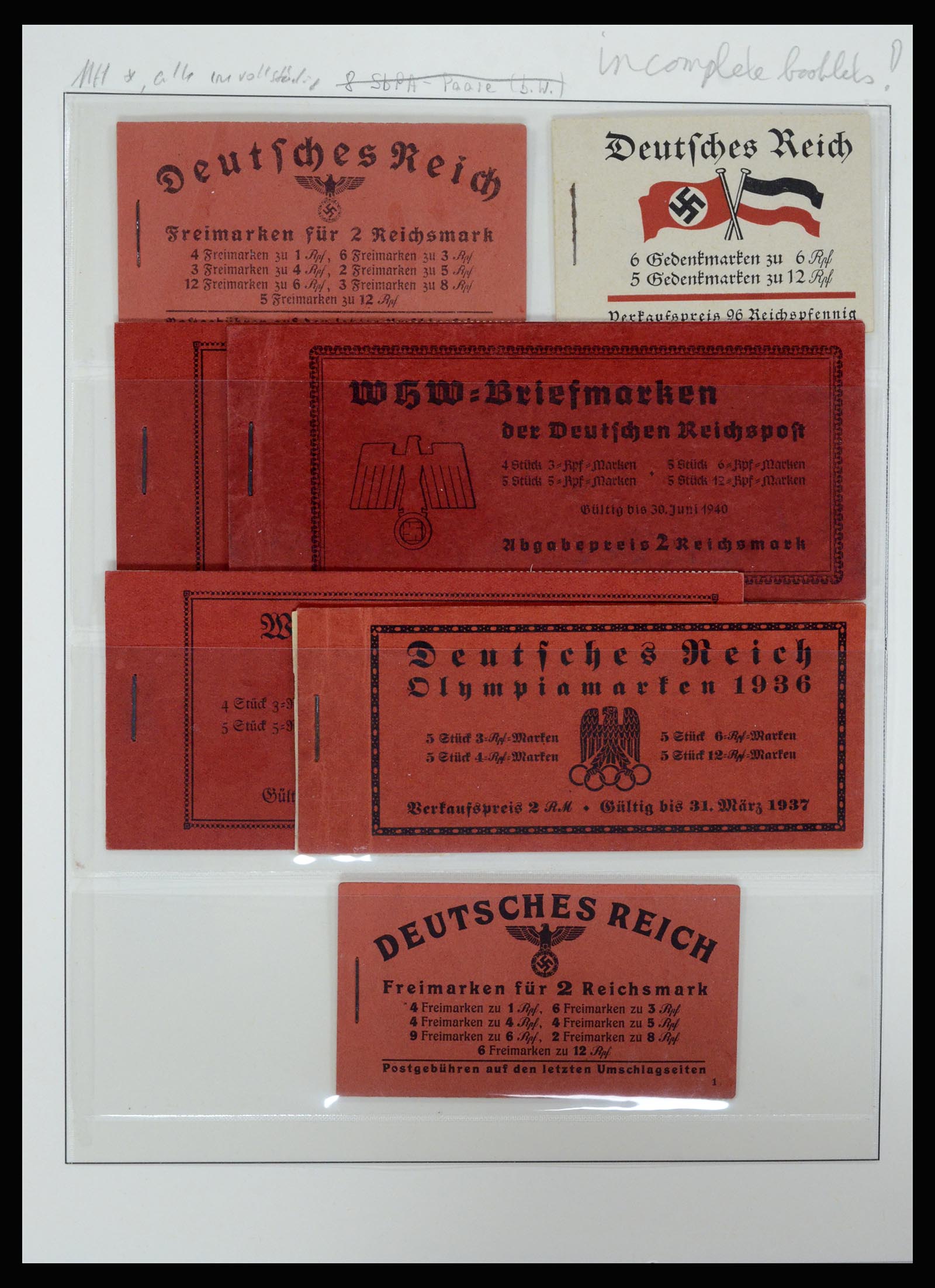 36916 001 - Postzegelverzameling 36916 Duitse Rijk combinaties 1915-1942.