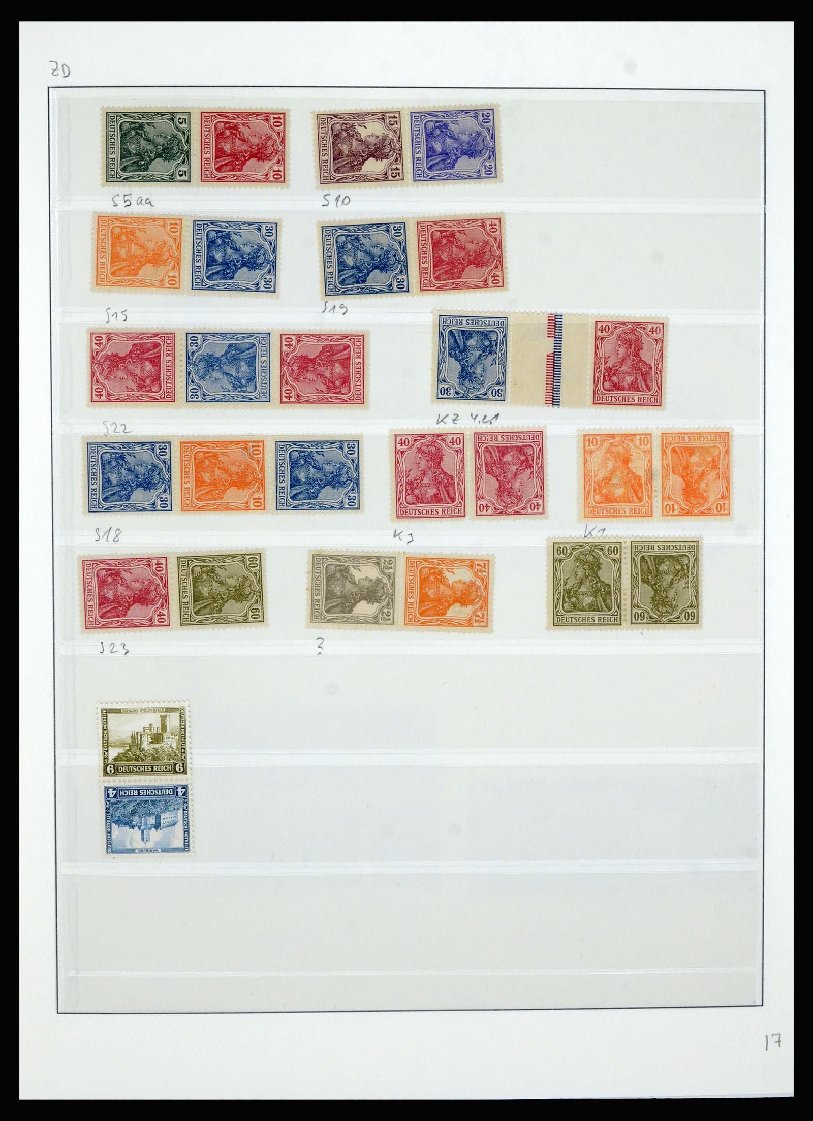 36916 002 - Stamp collection 36916 German Reich combinations 1915-1942.
