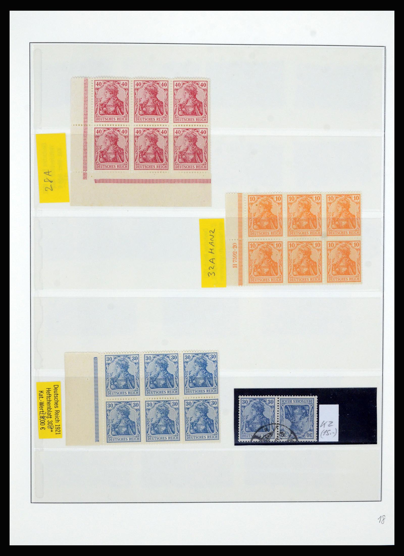 36916 003 - Stamp collection 36916 German Reich combinations 1915-1942.