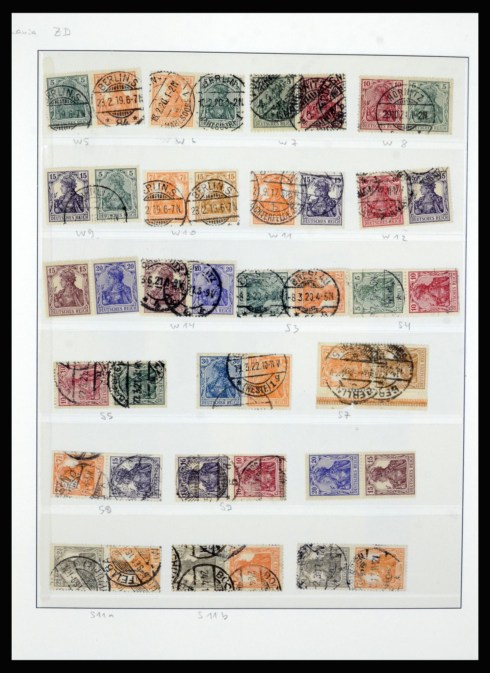 36916 004 - Postzegelverzameling 36916 Duitse Rijk combinaties 1915-1942.