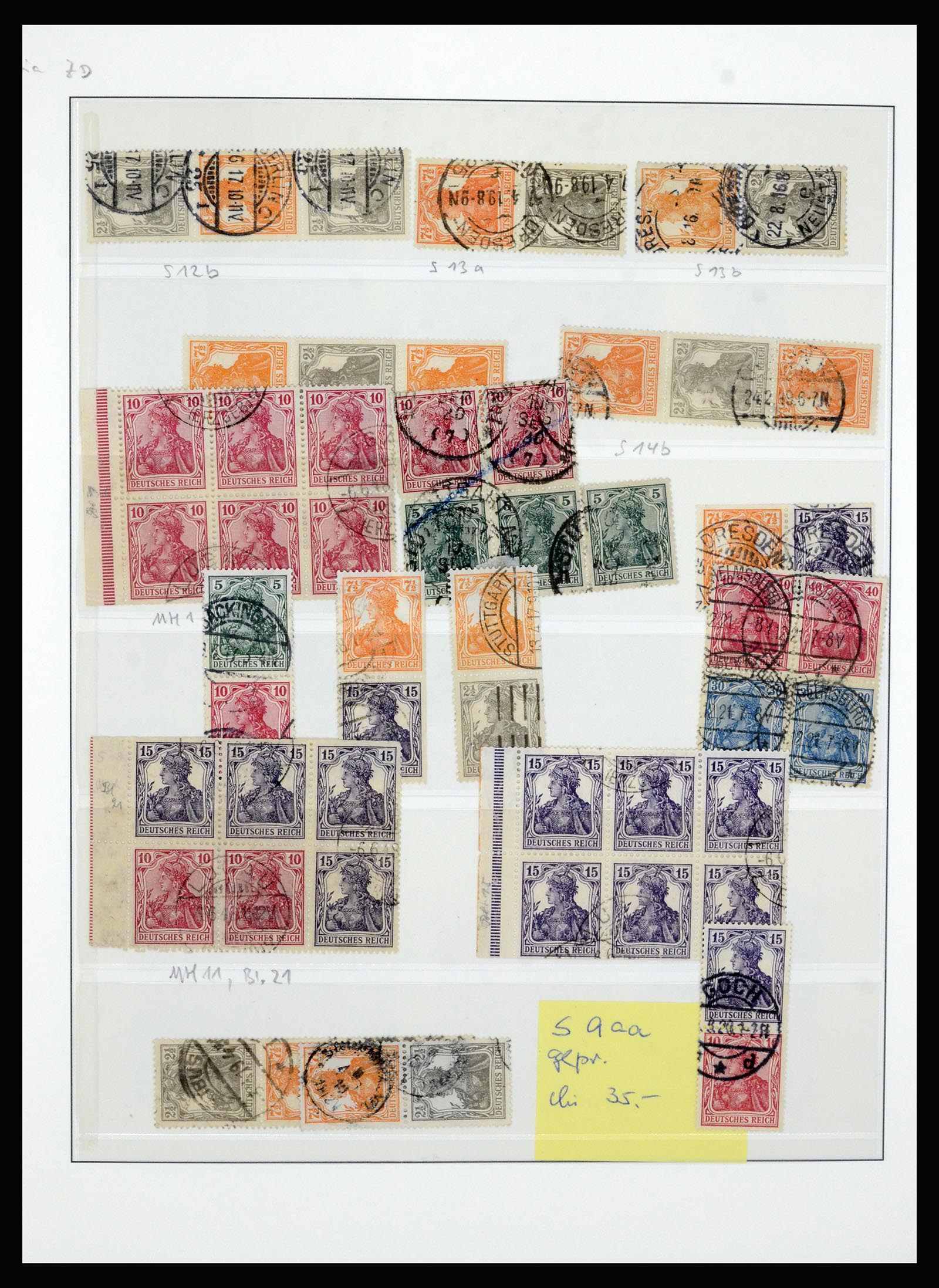 36916 005 - Stamp collection 36916 German Reich combinations 1915-1942.