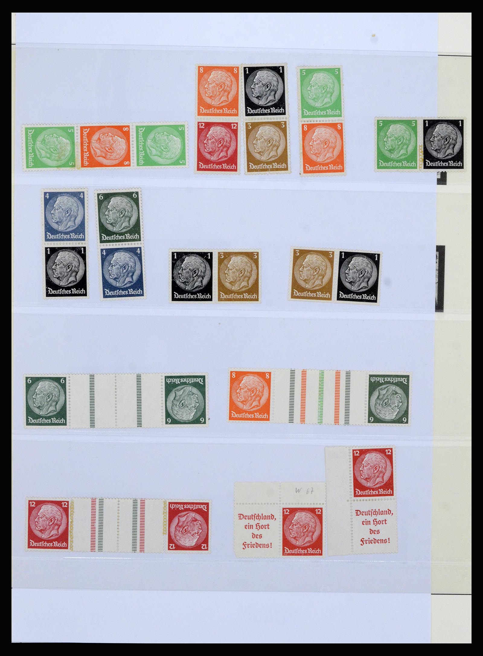 36916 010 - Stamp collection 36916 German Reich combinations 1915-1942.