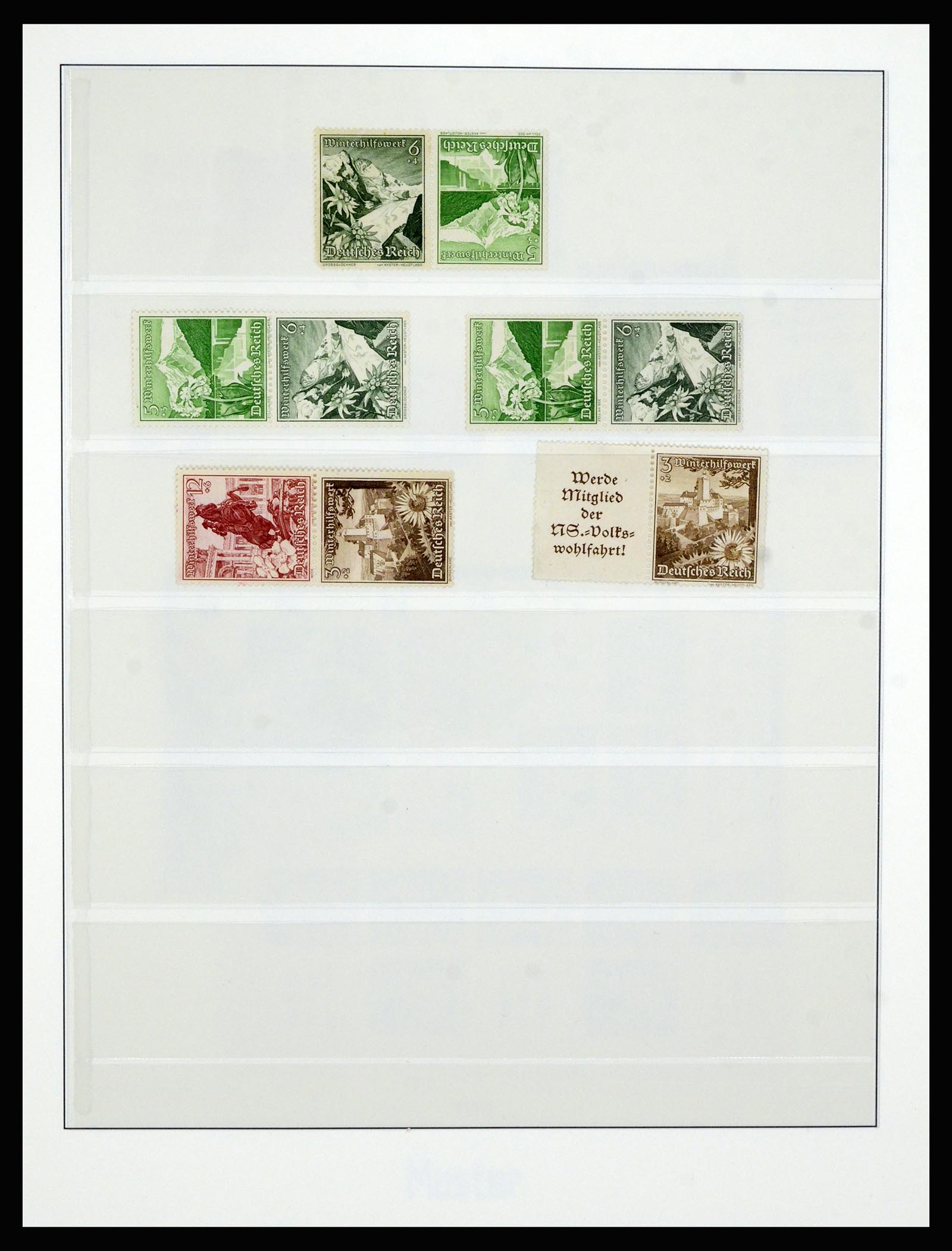 36916 017 - Postzegelverzameling 36916 Duitse Rijk combinaties 1915-1942.