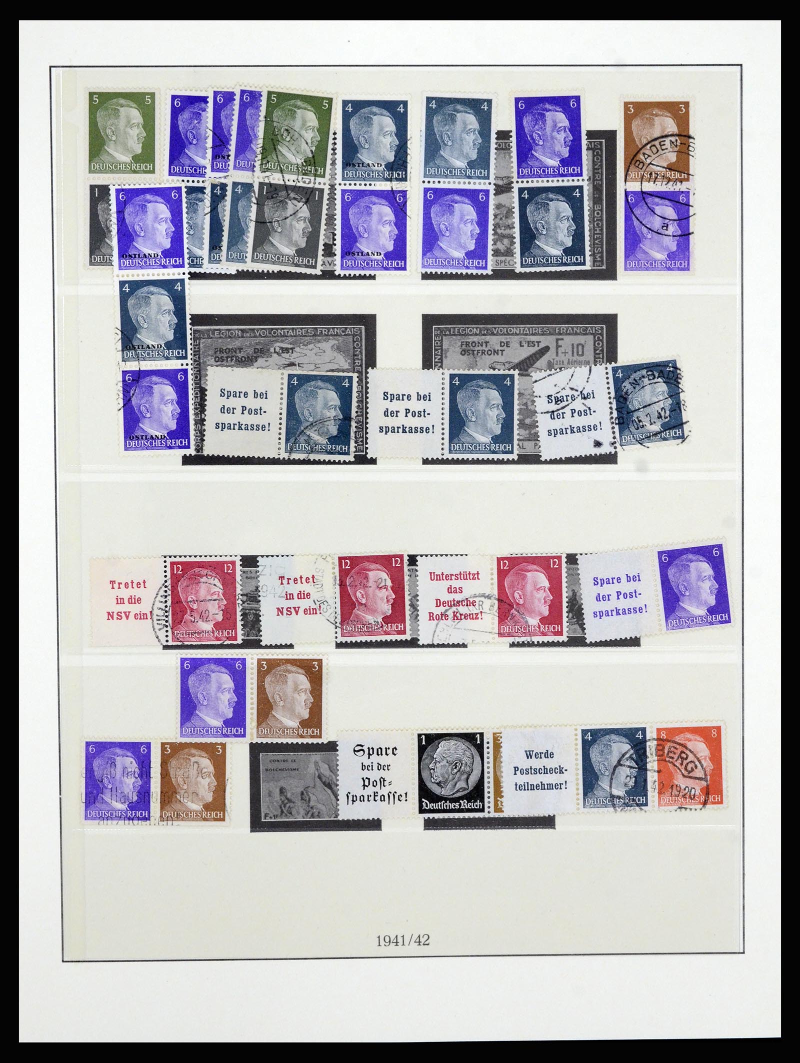 36916 019 - Stamp collection 36916 German Reich combinations 1915-1942.