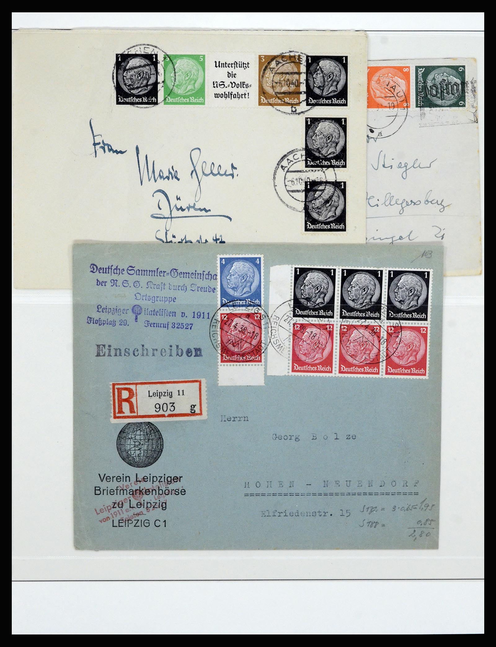 36916 020 - Postzegelverzameling 36916 Duitse Rijk combinaties 1915-1942.