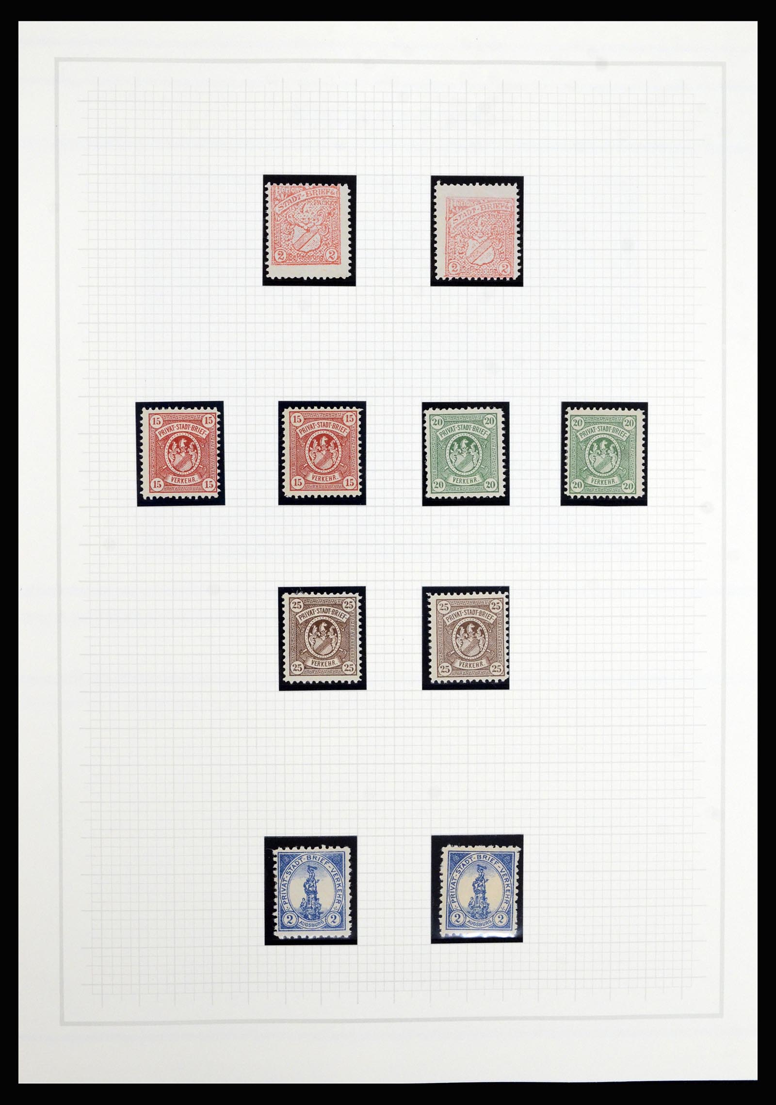 36917 002 - Postzegelverzameling 36917 Duitsland stadspost 1891-1900.