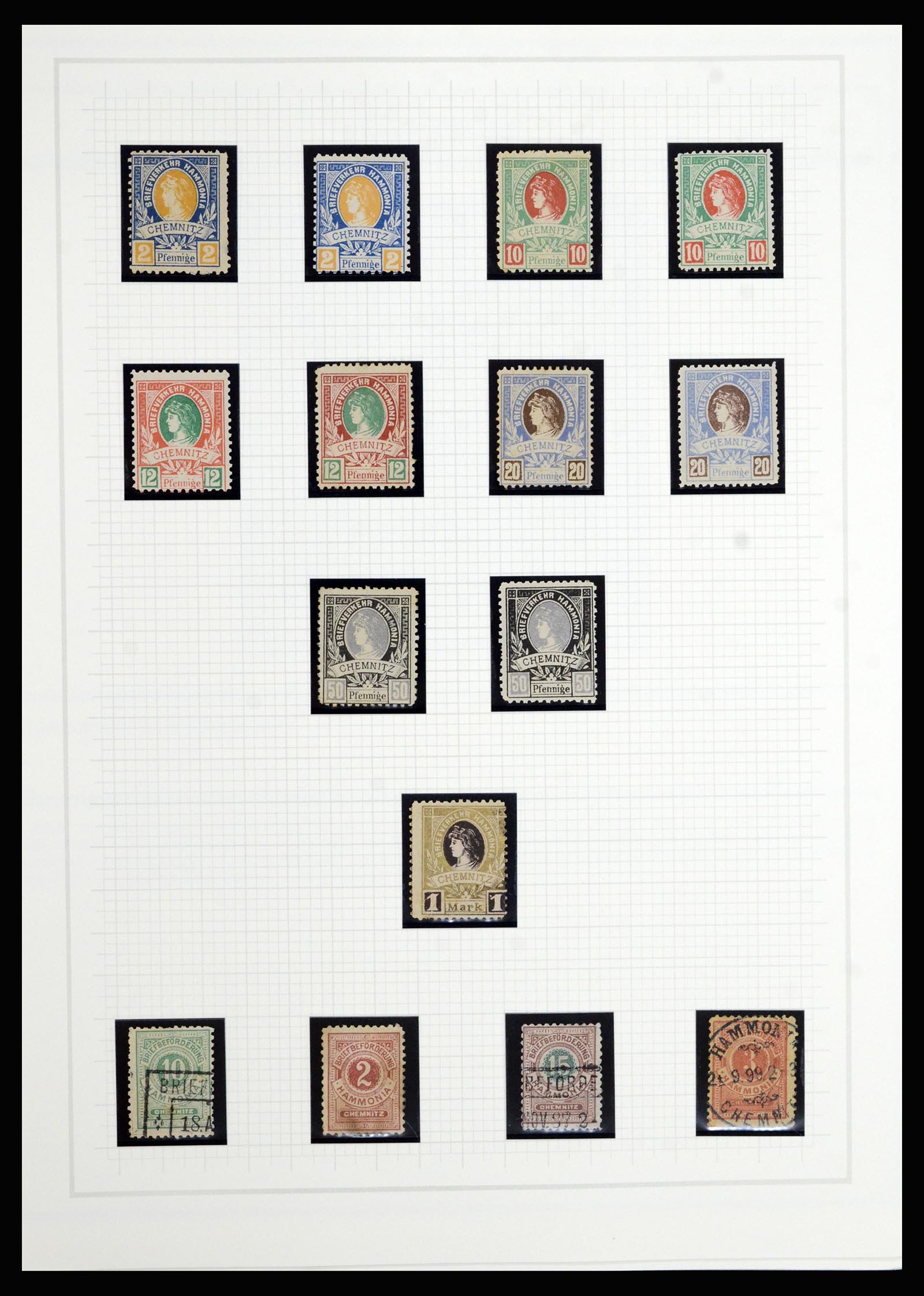 36917 028 - Postzegelverzameling 36917 Duitsland stadspost 1891-1900.