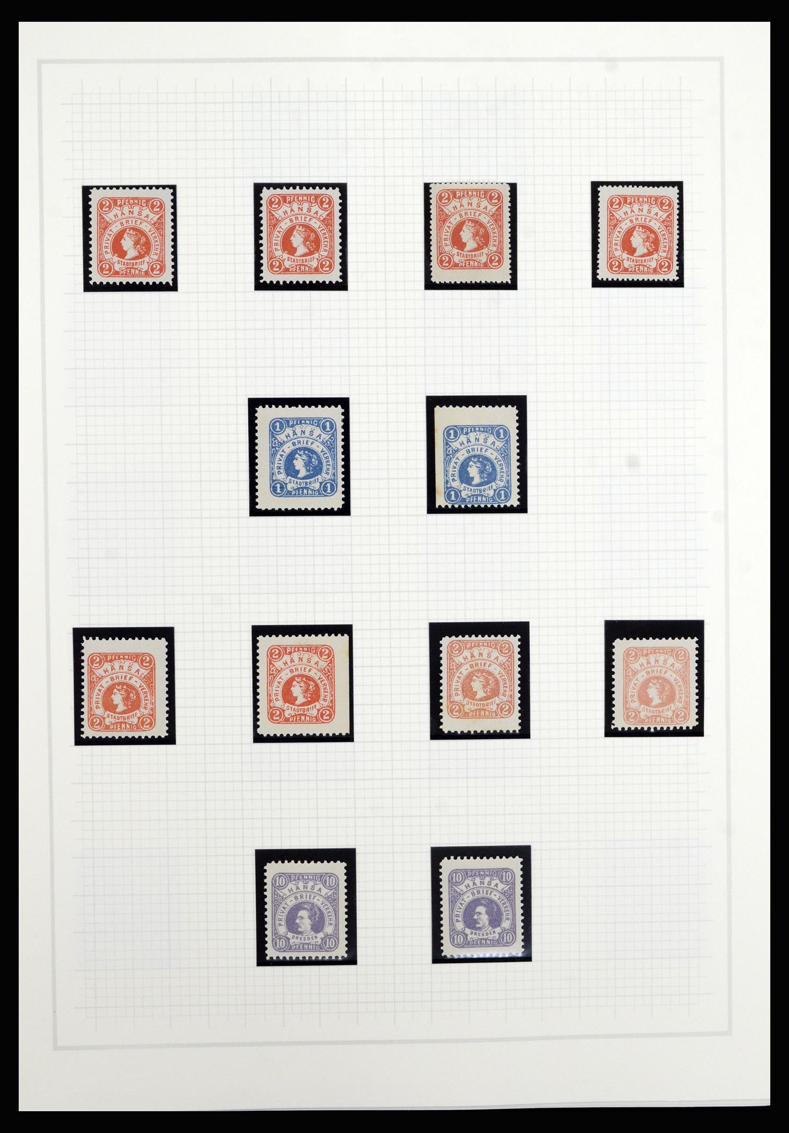36917 034 - Postzegelverzameling 36917 Duitsland stadspost 1891-1900.