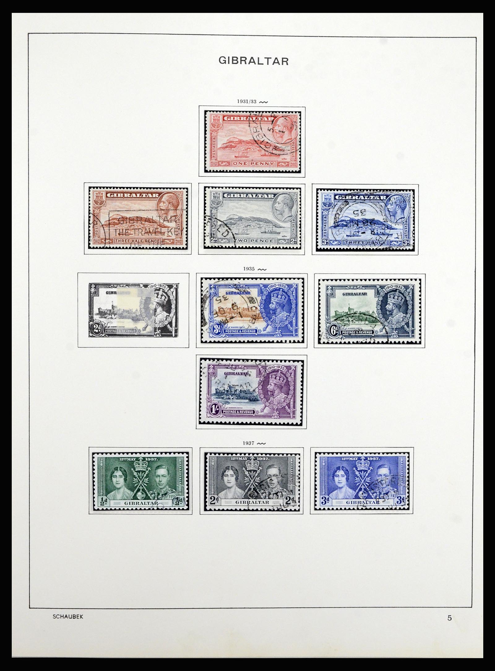36918 001 - Stamp collection 36918 Gibraltar 1931-1976.
