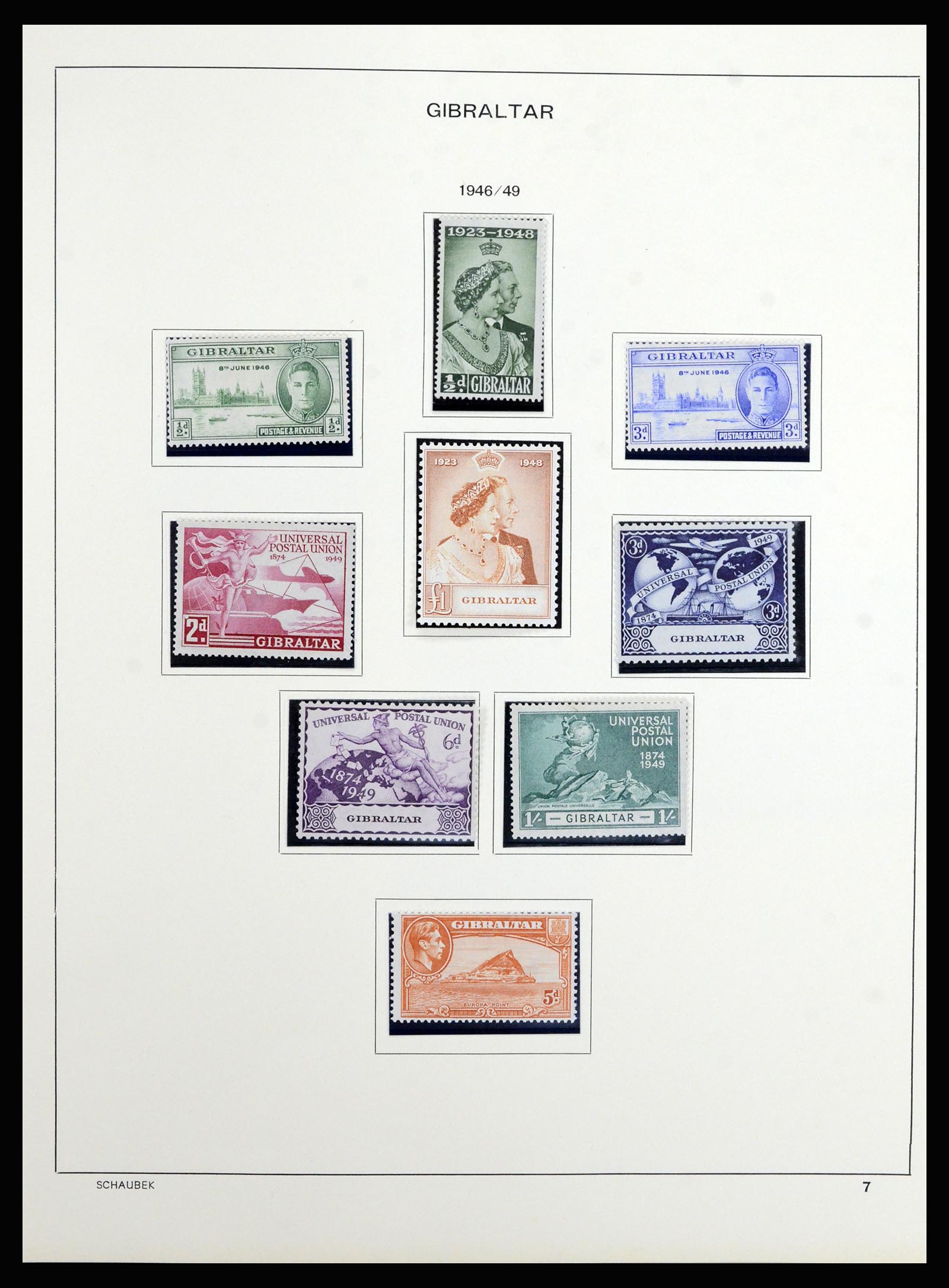 36918 002 - Stamp collection 36918 Gibraltar 1931-1976.