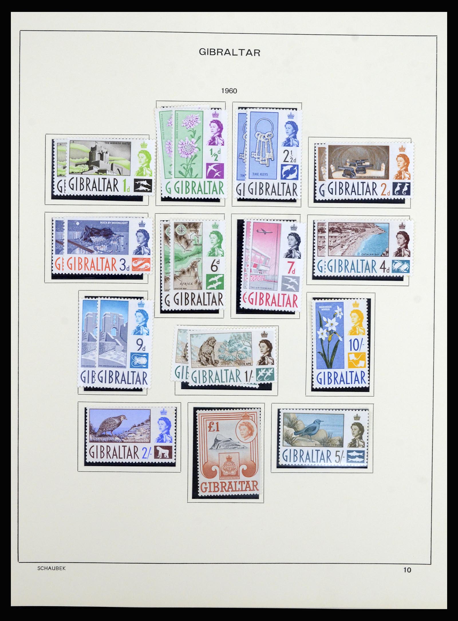 36918 005 - Stamp collection 36918 Gibraltar 1931-1976.