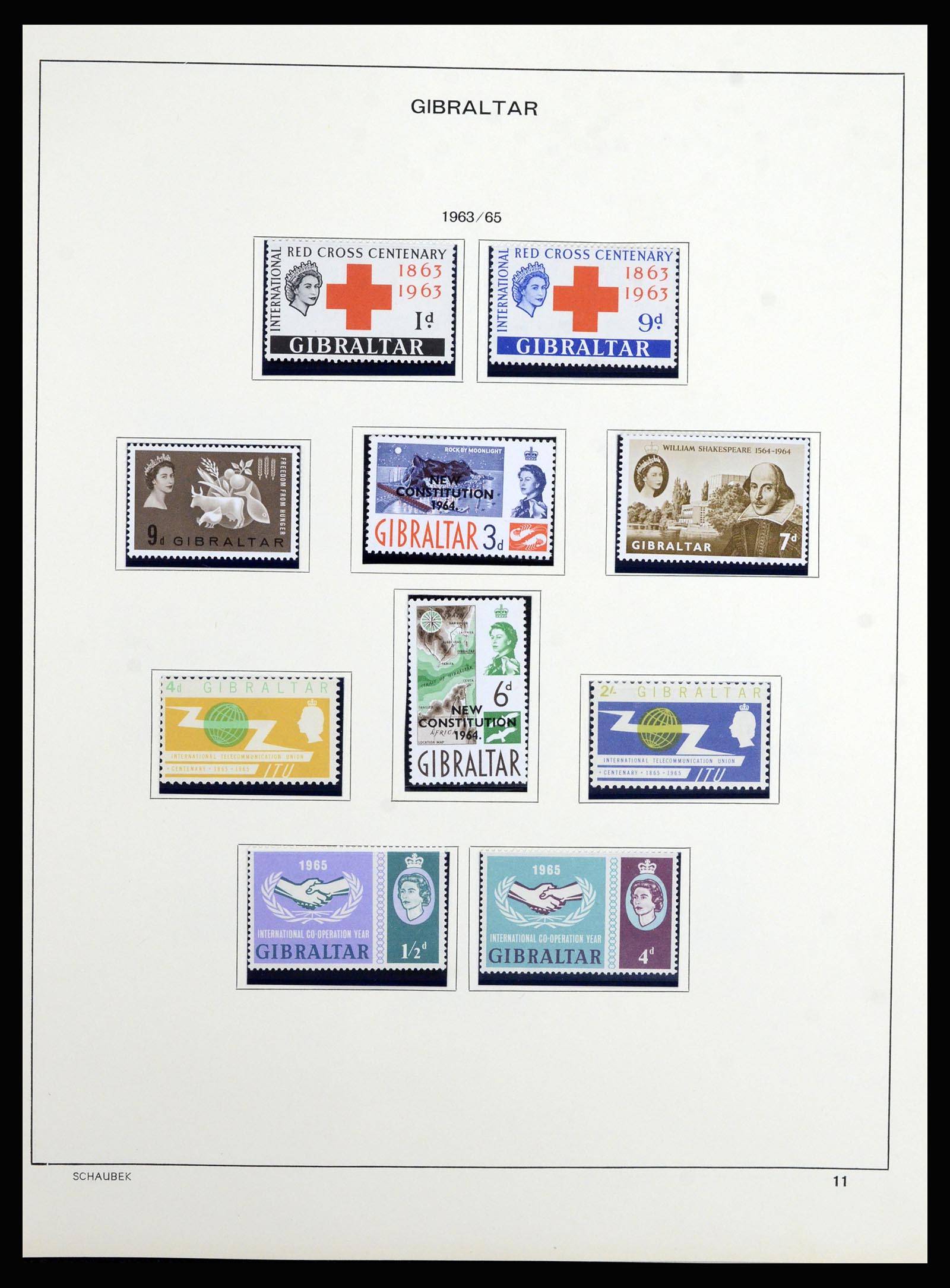 36918 006 - Stamp collection 36918 Gibraltar 1931-1976.
