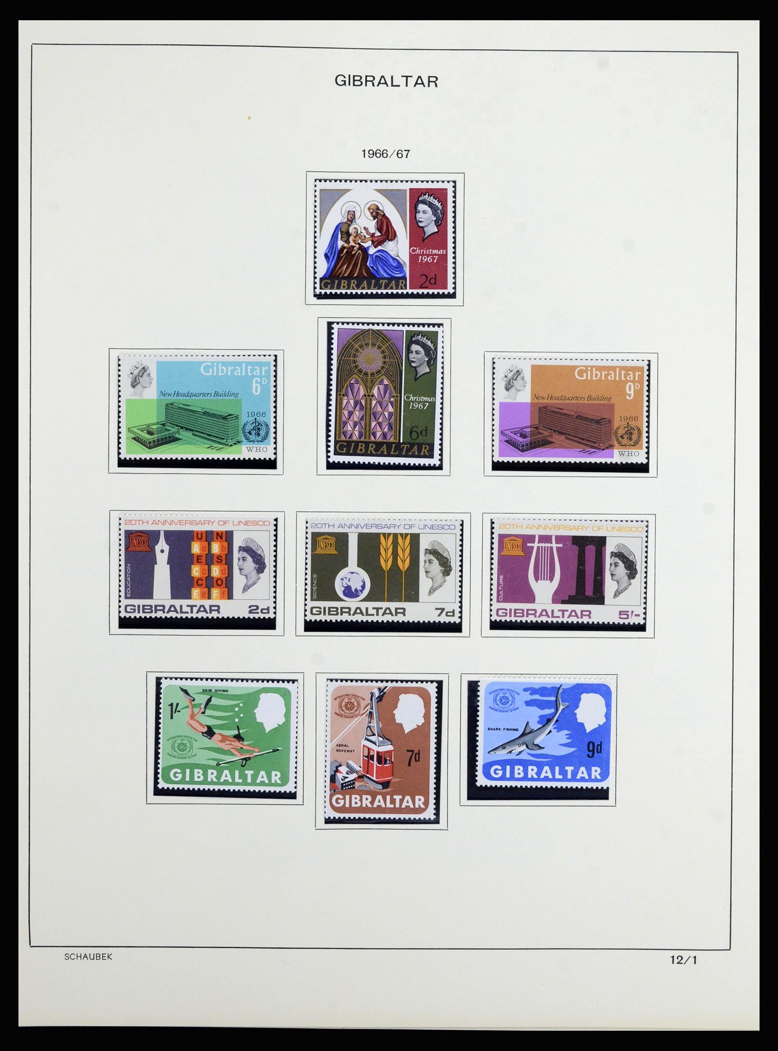 36918 008 - Stamp collection 36918 Gibraltar 1931-1976.