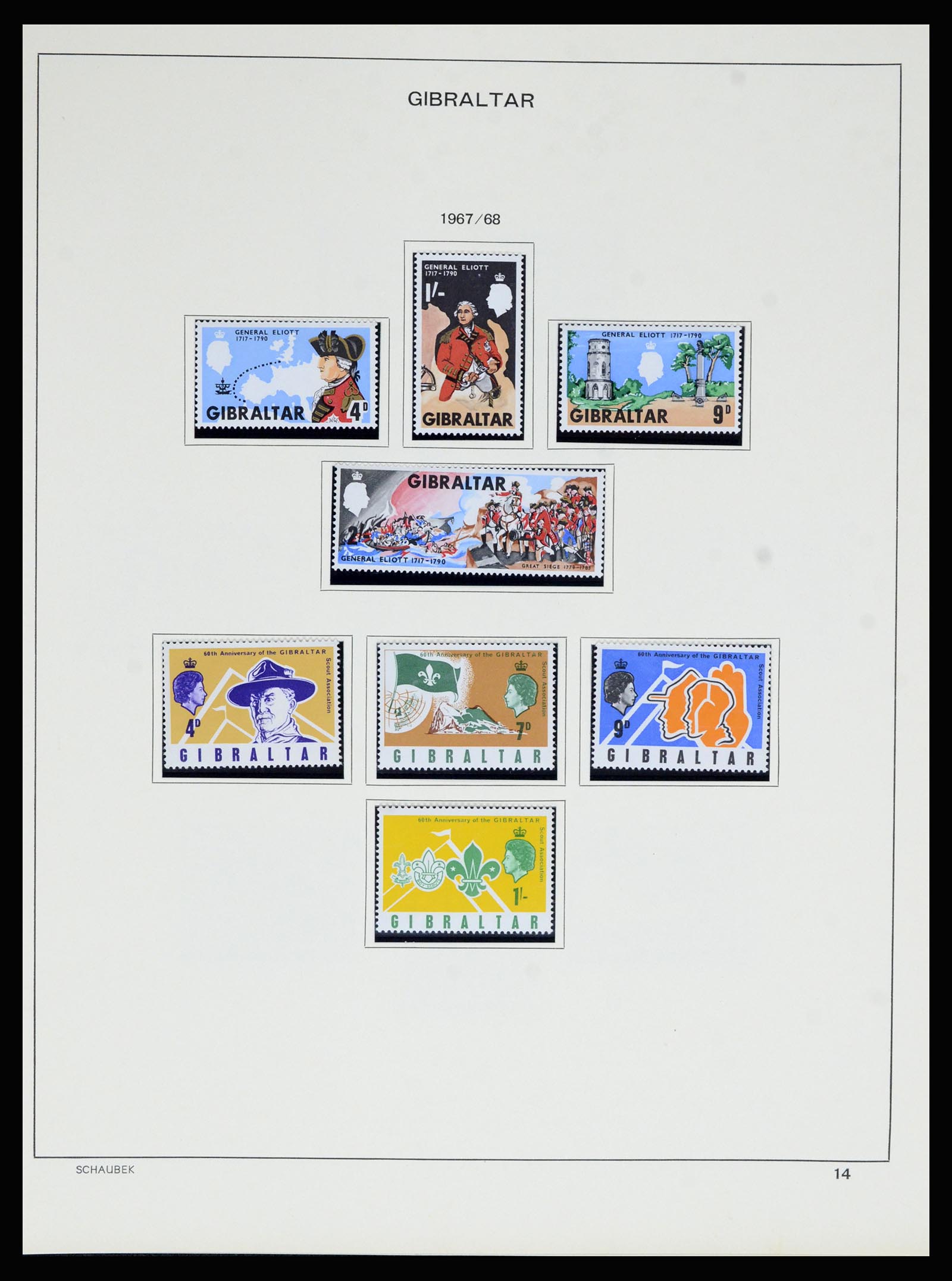 36918 010 - Stamp collection 36918 Gibraltar 1931-1976.