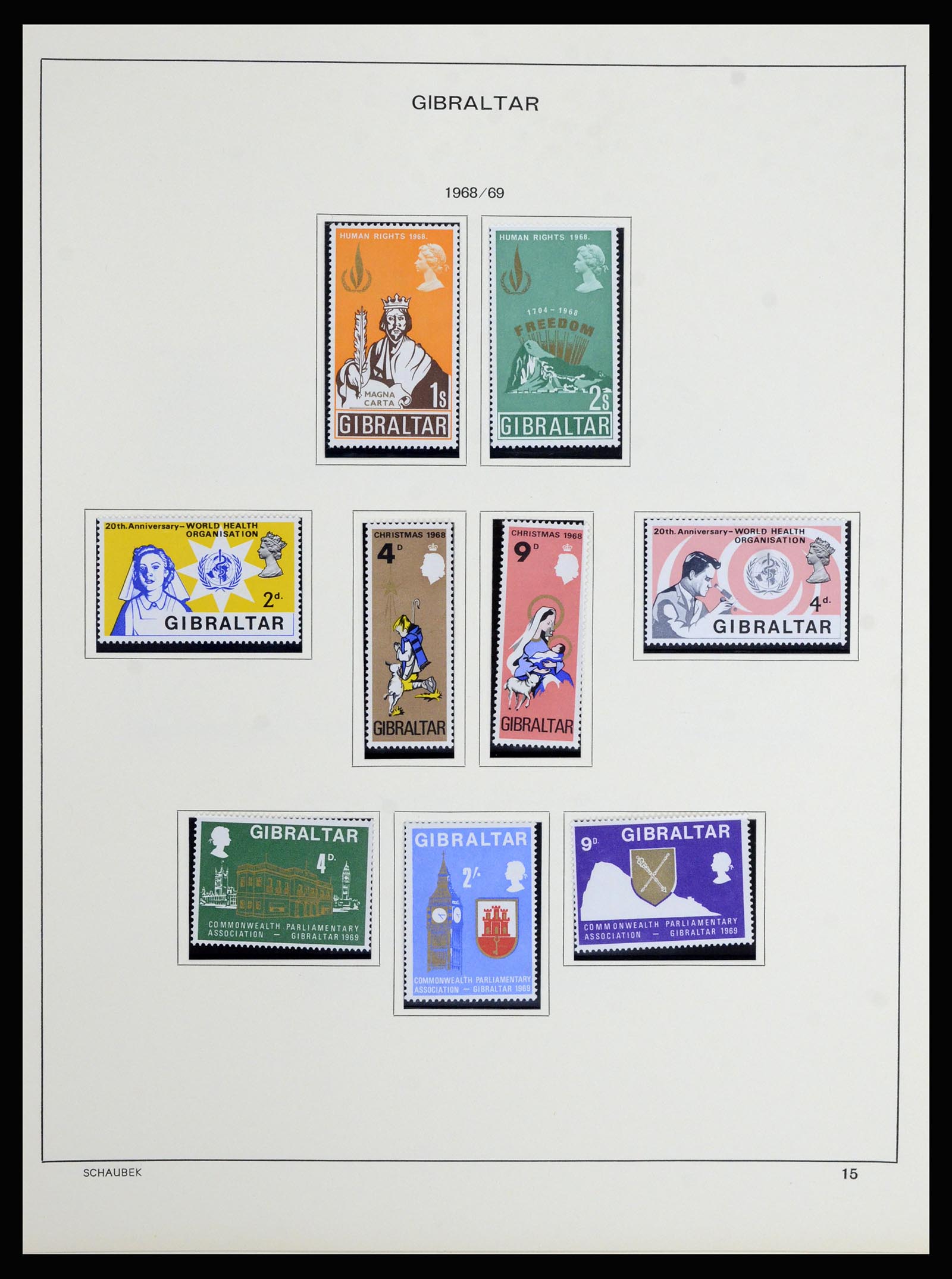 36918 011 - Stamp collection 36918 Gibraltar 1931-1976.