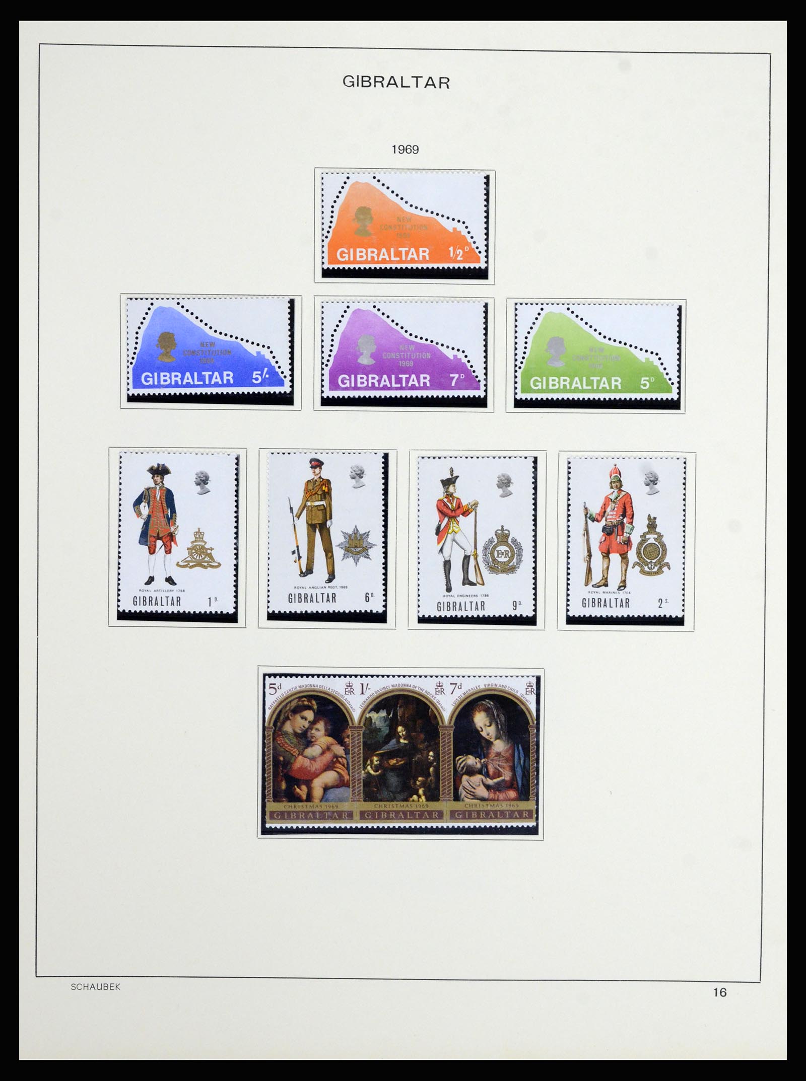 36918 012 - Stamp collection 36918 Gibraltar 1931-1976.