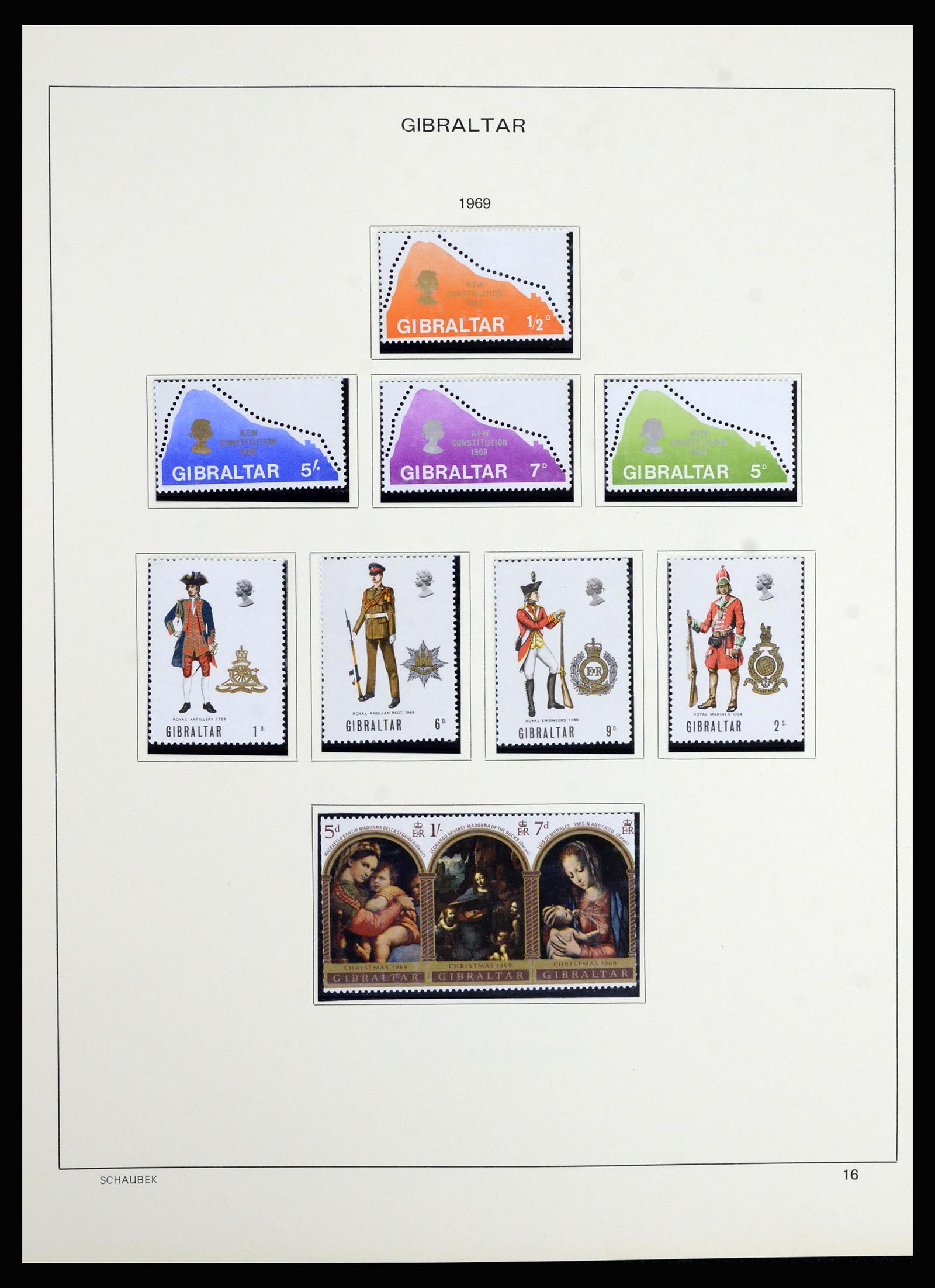 36918 013 - Stamp collection 36918 Gibraltar 1931-1976.
