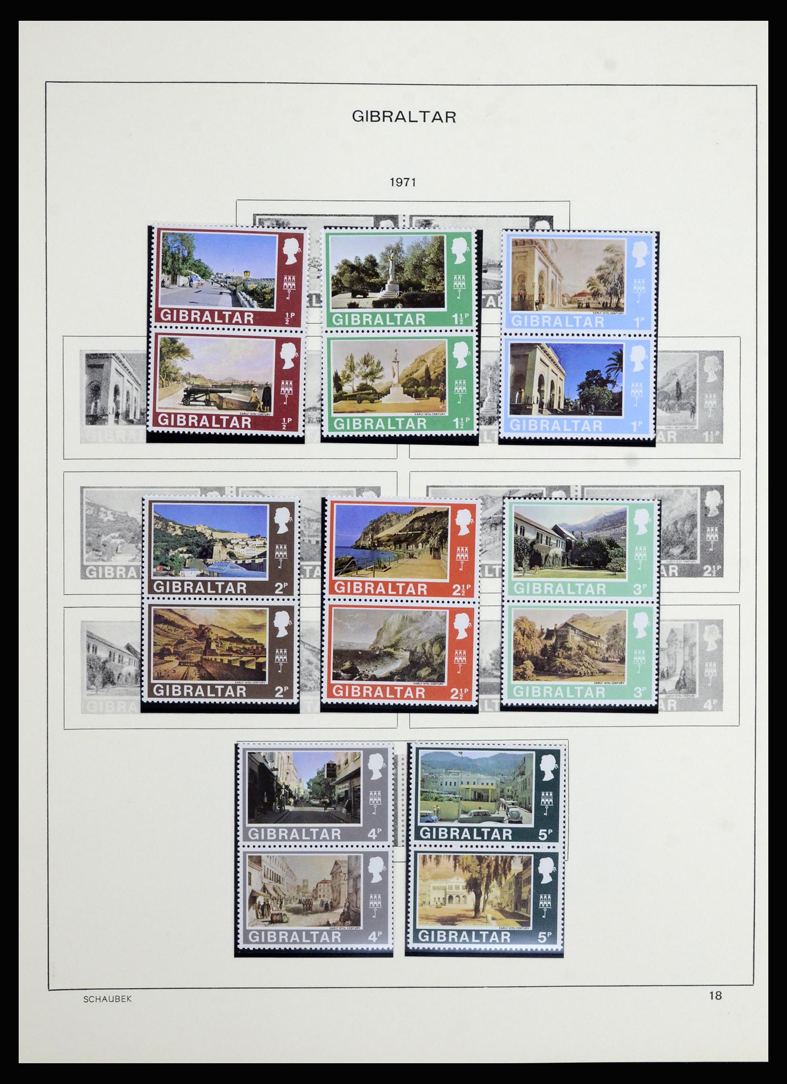 36918 015 - Stamp collection 36918 Gibraltar 1931-1976.