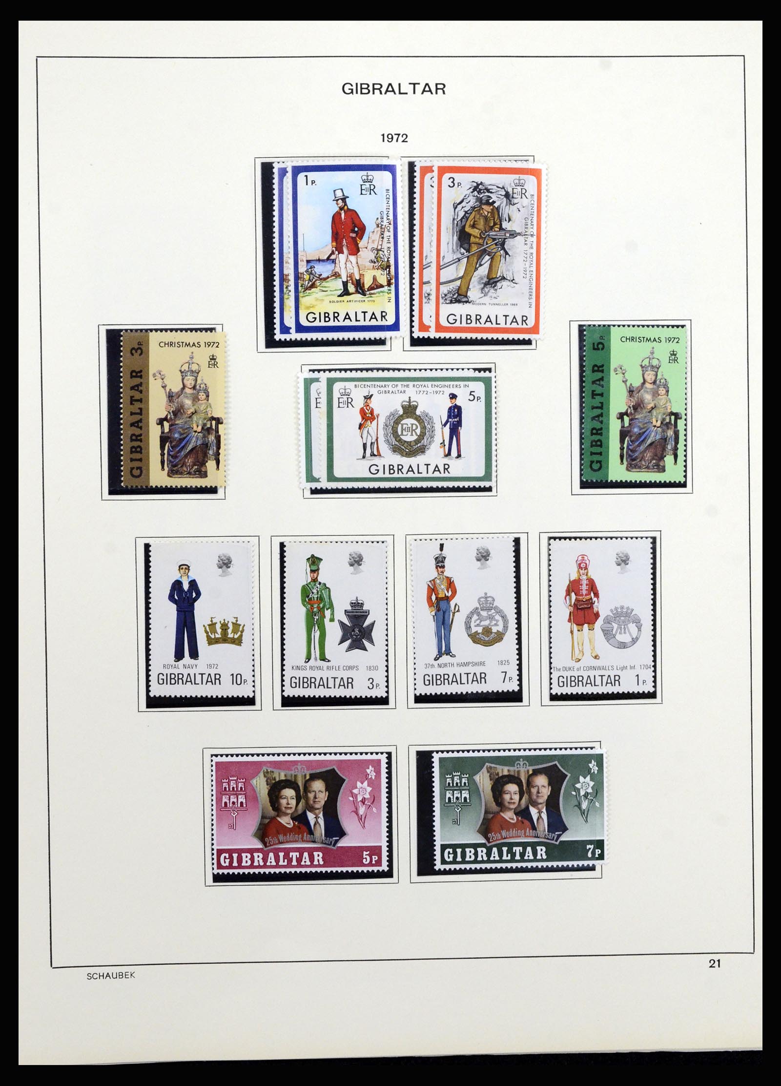 36918 018 - Stamp collection 36918 Gibraltar 1931-1976.