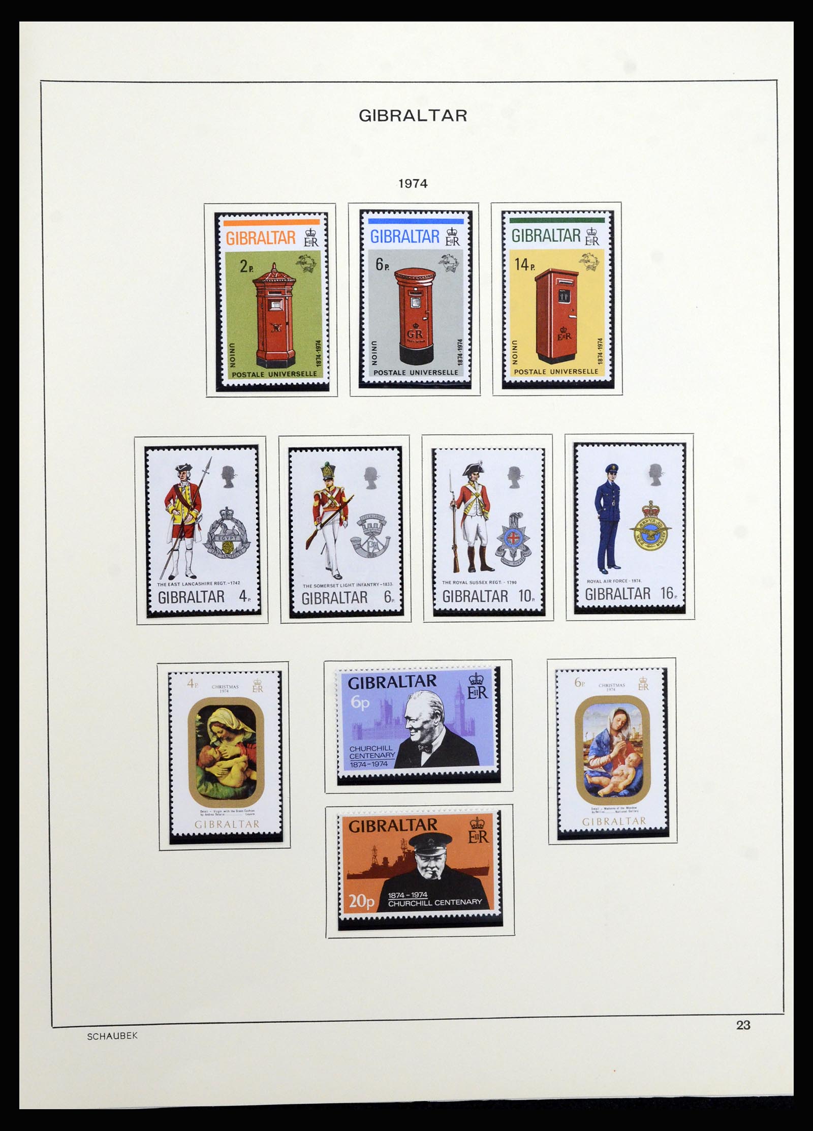 36918 020 - Stamp collection 36918 Gibraltar 1931-1976.
