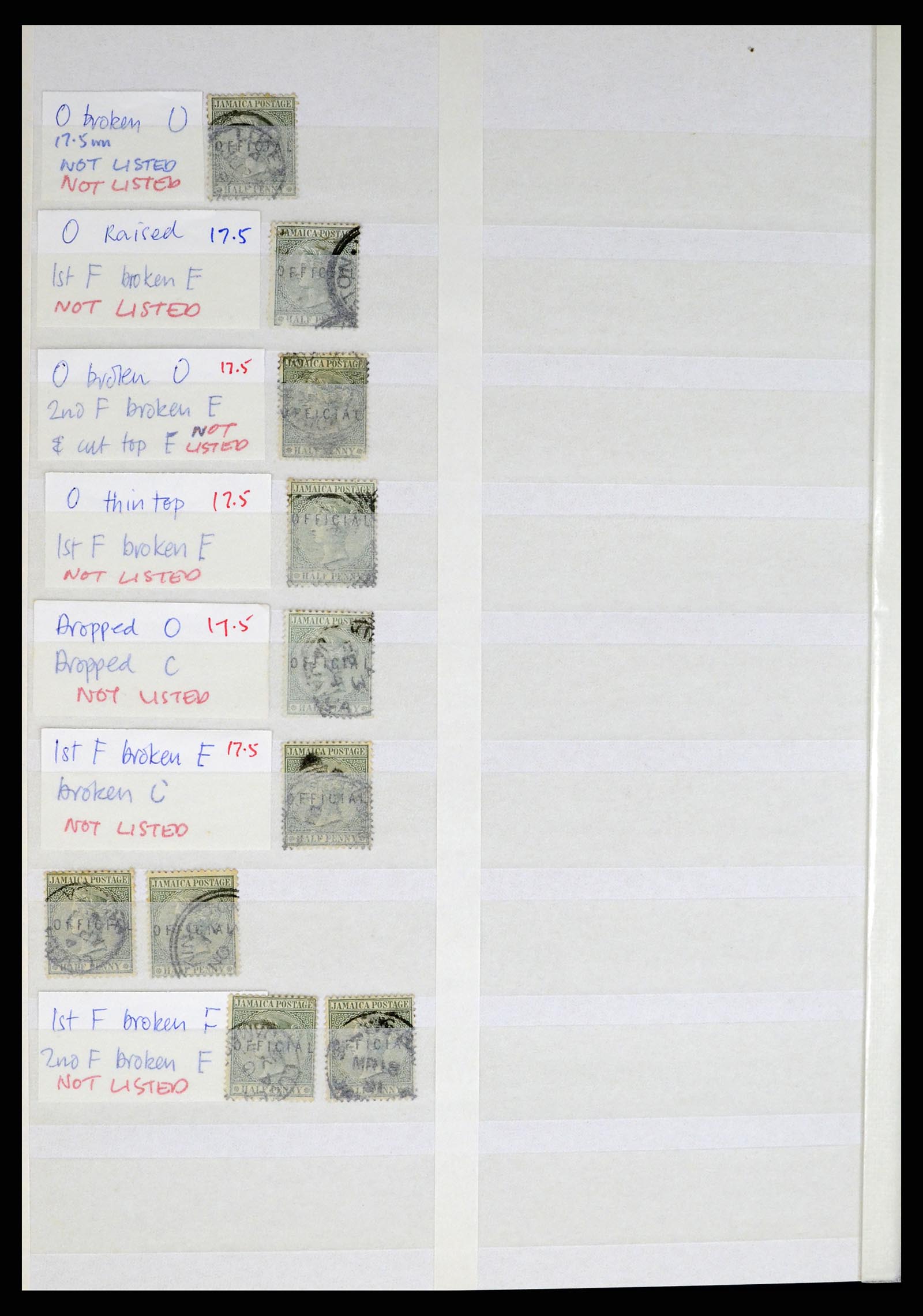 36920 005 - Postzegelverzameling 36920 Jamaica stempels 1860-ca. 1920.