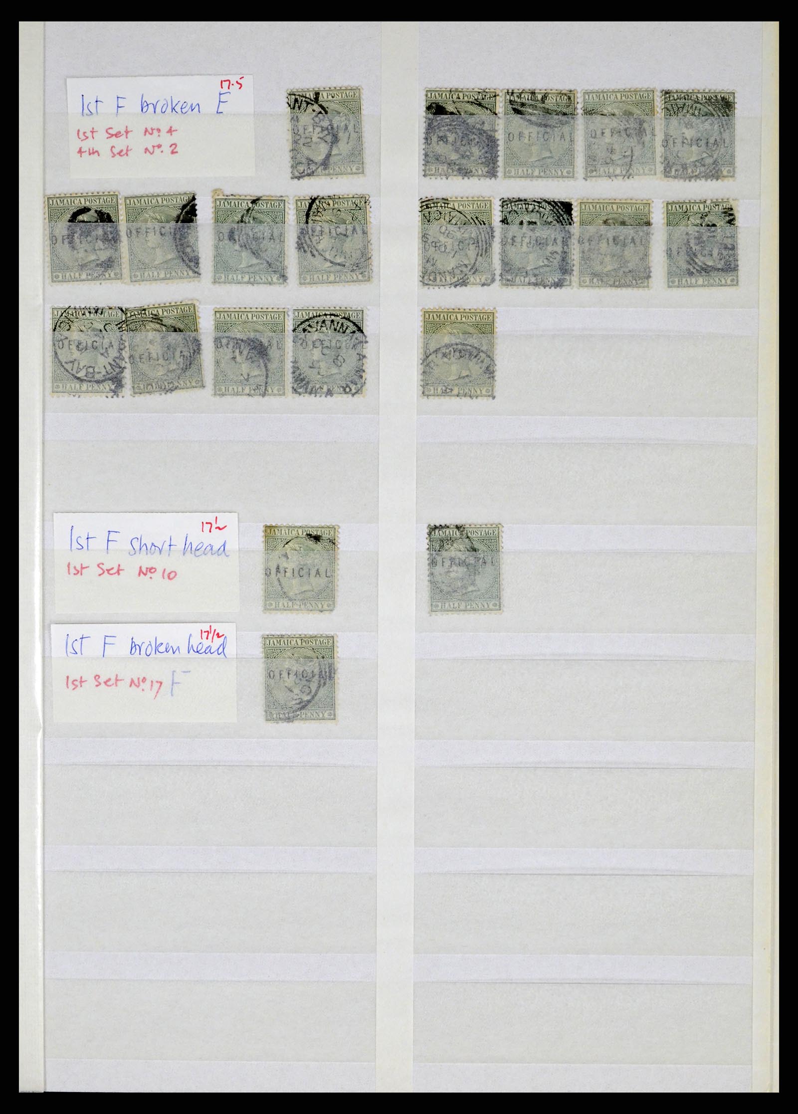 36920 006 - Postzegelverzameling 36920 Jamaica stempels 1860-ca. 1920.