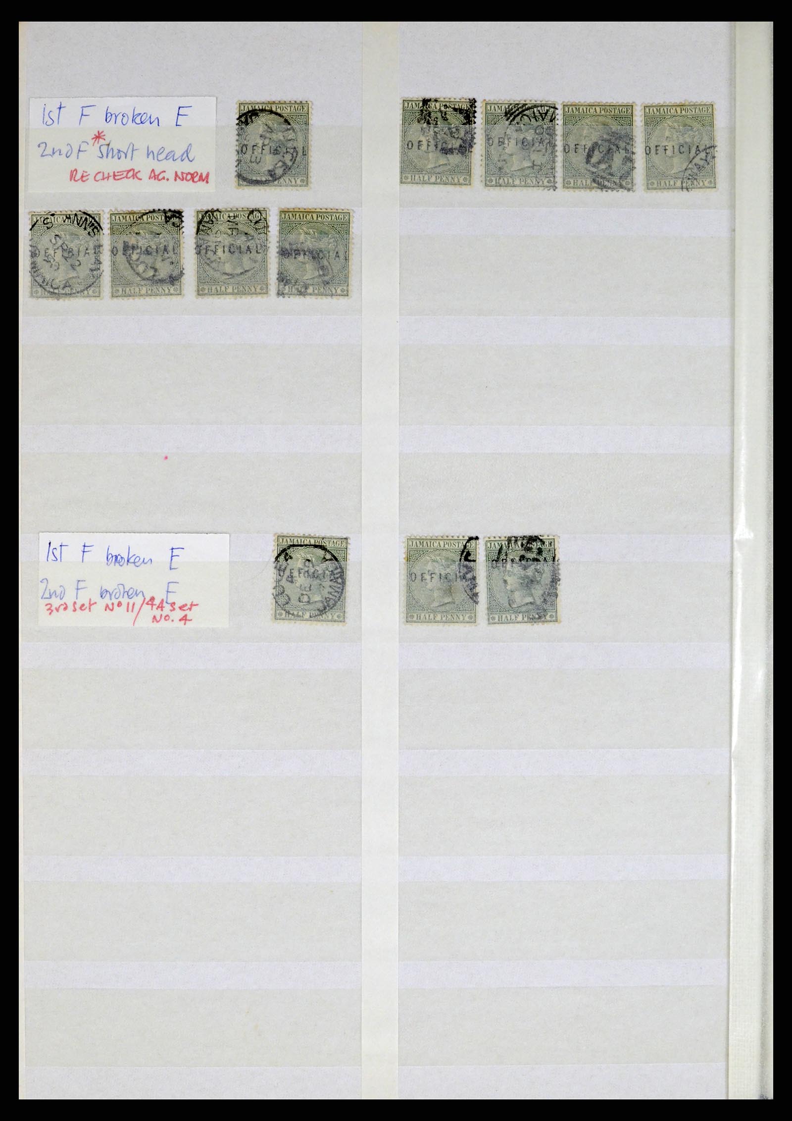 36920 007 - Postzegelverzameling 36920 Jamaica stempels 1860-ca. 1920.