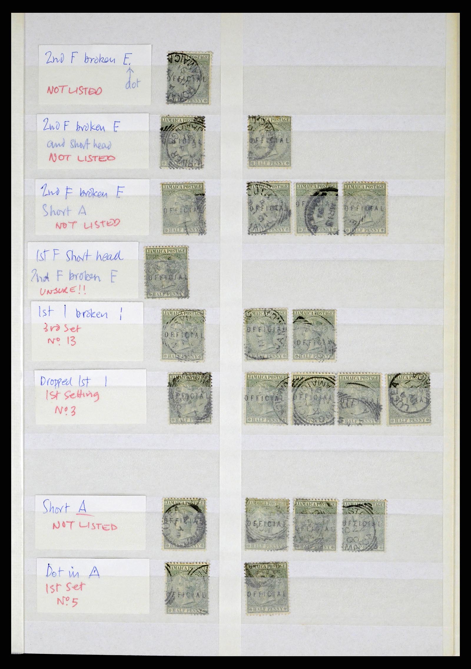 36920 008 - Postzegelverzameling 36920 Jamaica stempels 1860-ca. 1920.