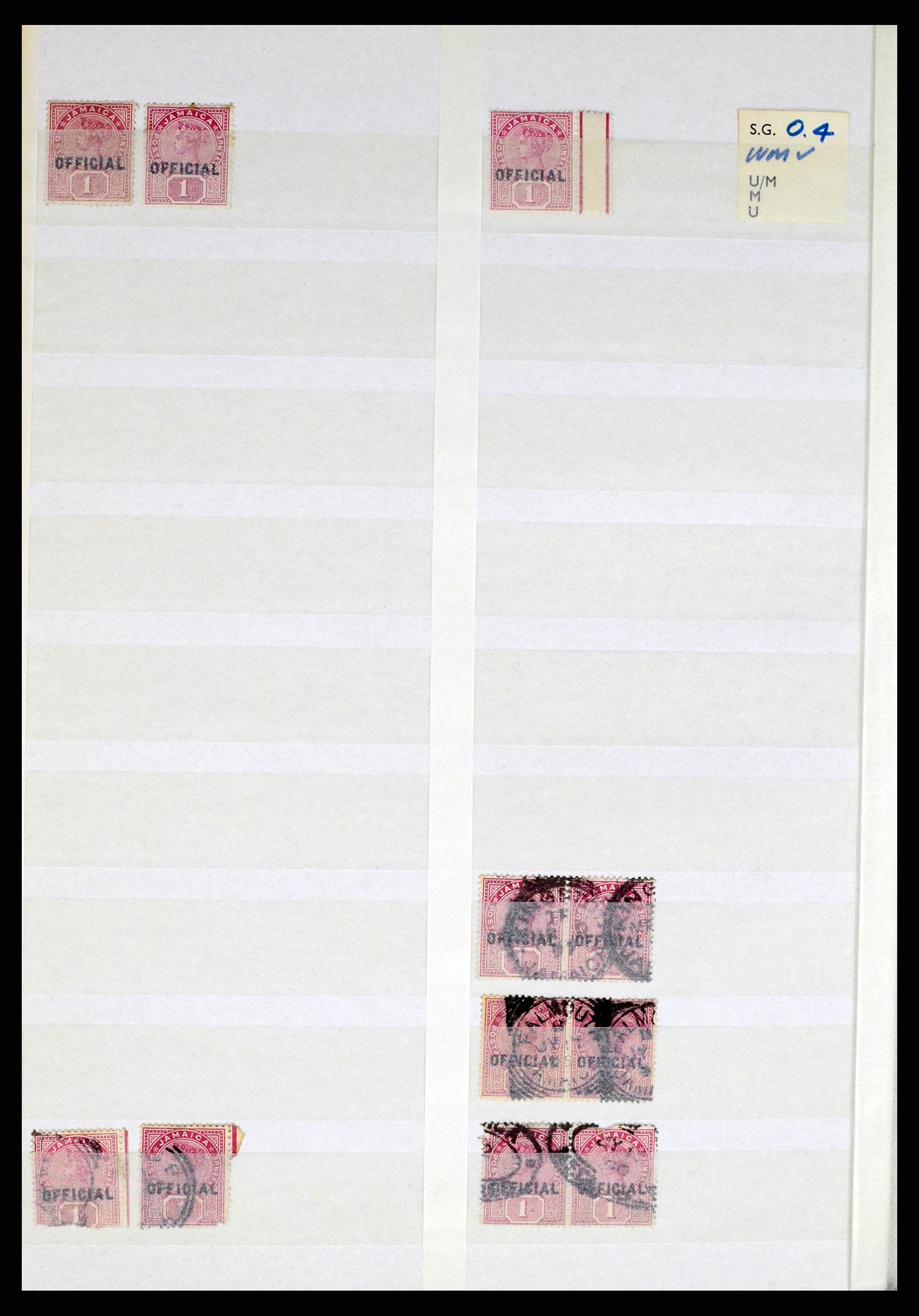 36920 013 - Postzegelverzameling 36920 Jamaica stempels 1860-ca. 1920.