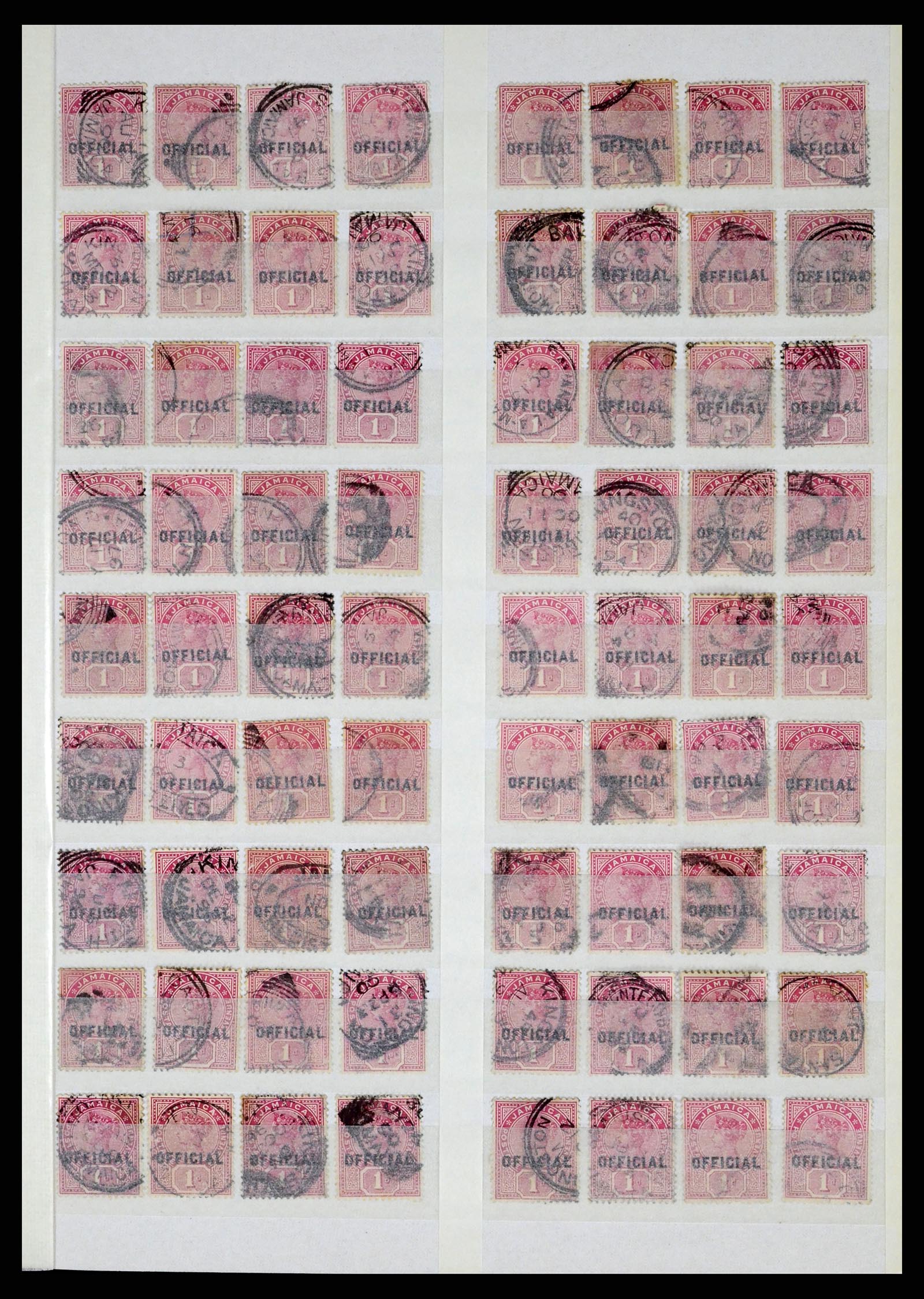 36920 014 - Stamp collection 36920 Jamaica cancels 1860-ca. 1920.