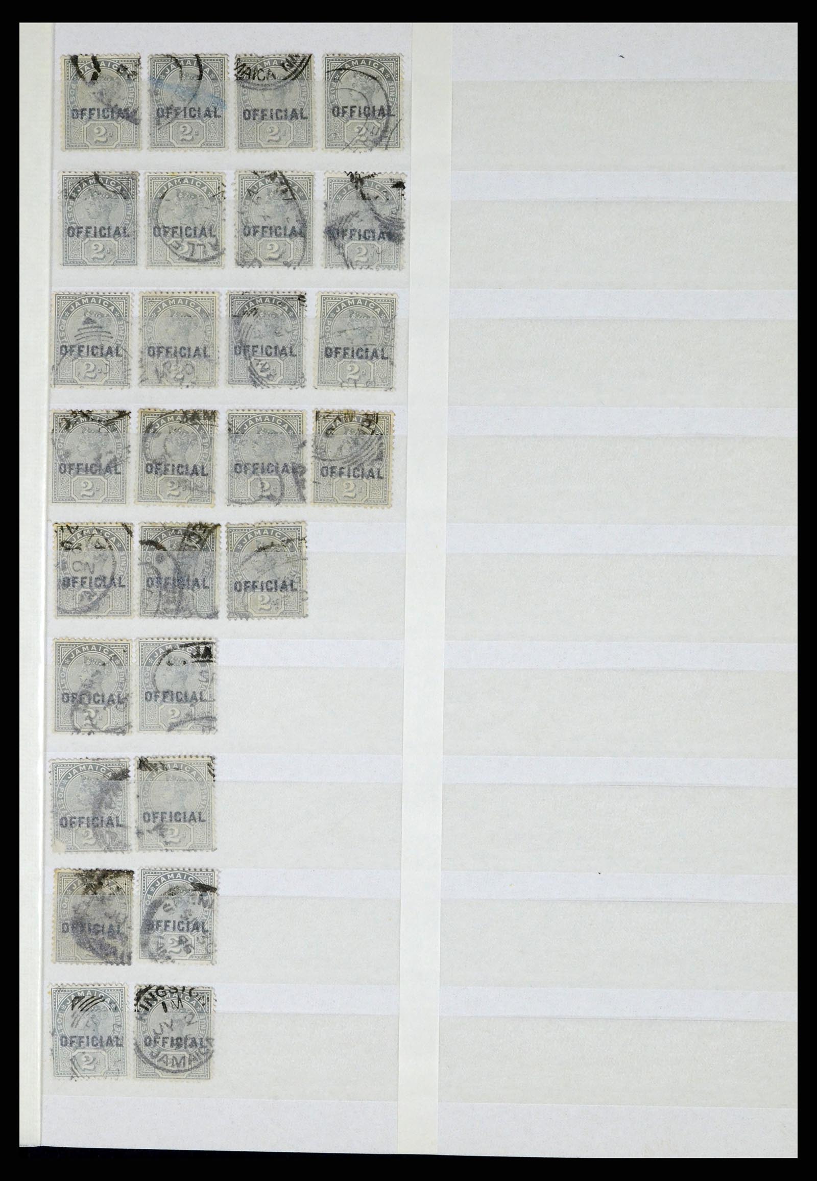 36920 017 - Stamp collection 36920 Jamaica cancels 1860-ca. 1920.