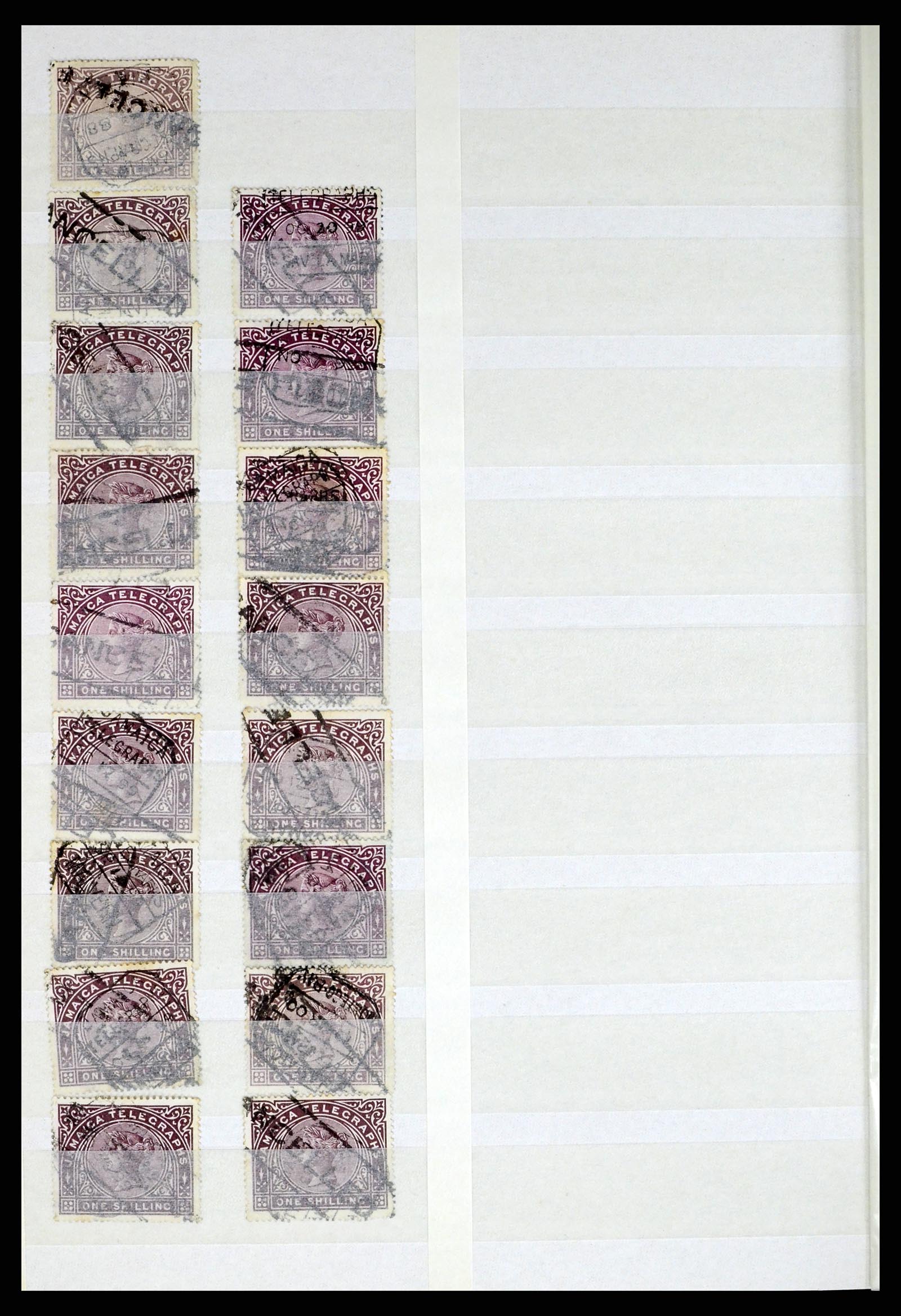 36920 019 - Stamp collection 36920 Jamaica cancels 1860-ca. 1920.
