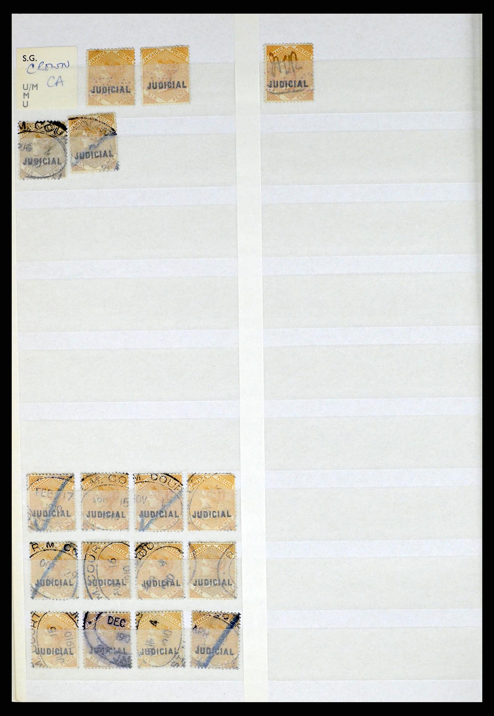 36920 020 - Stamp collection 36920 Jamaica cancels 1860-ca. 1920.