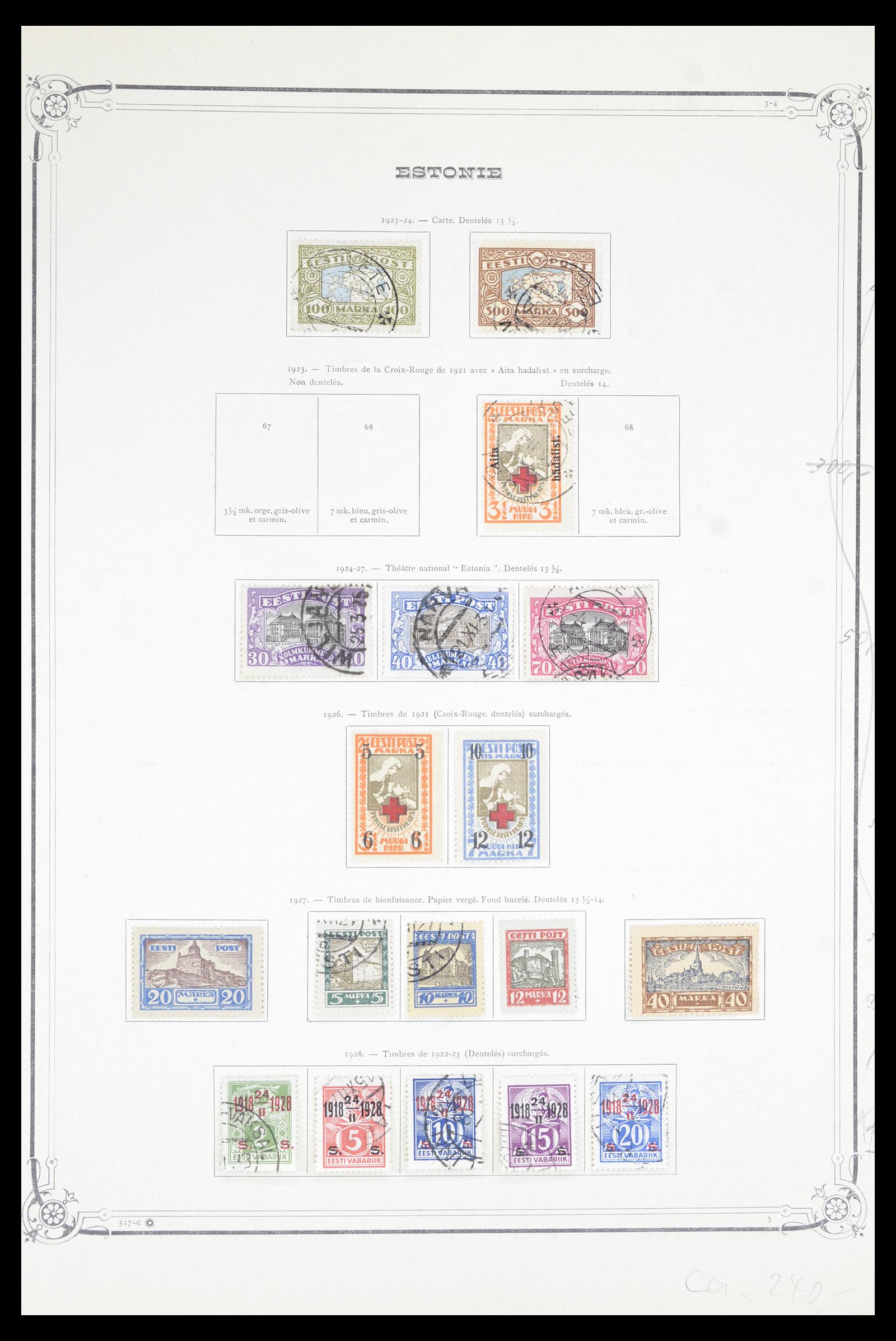 36921 003 - Postzegelverzameling 36921 Estland 1918-1940.