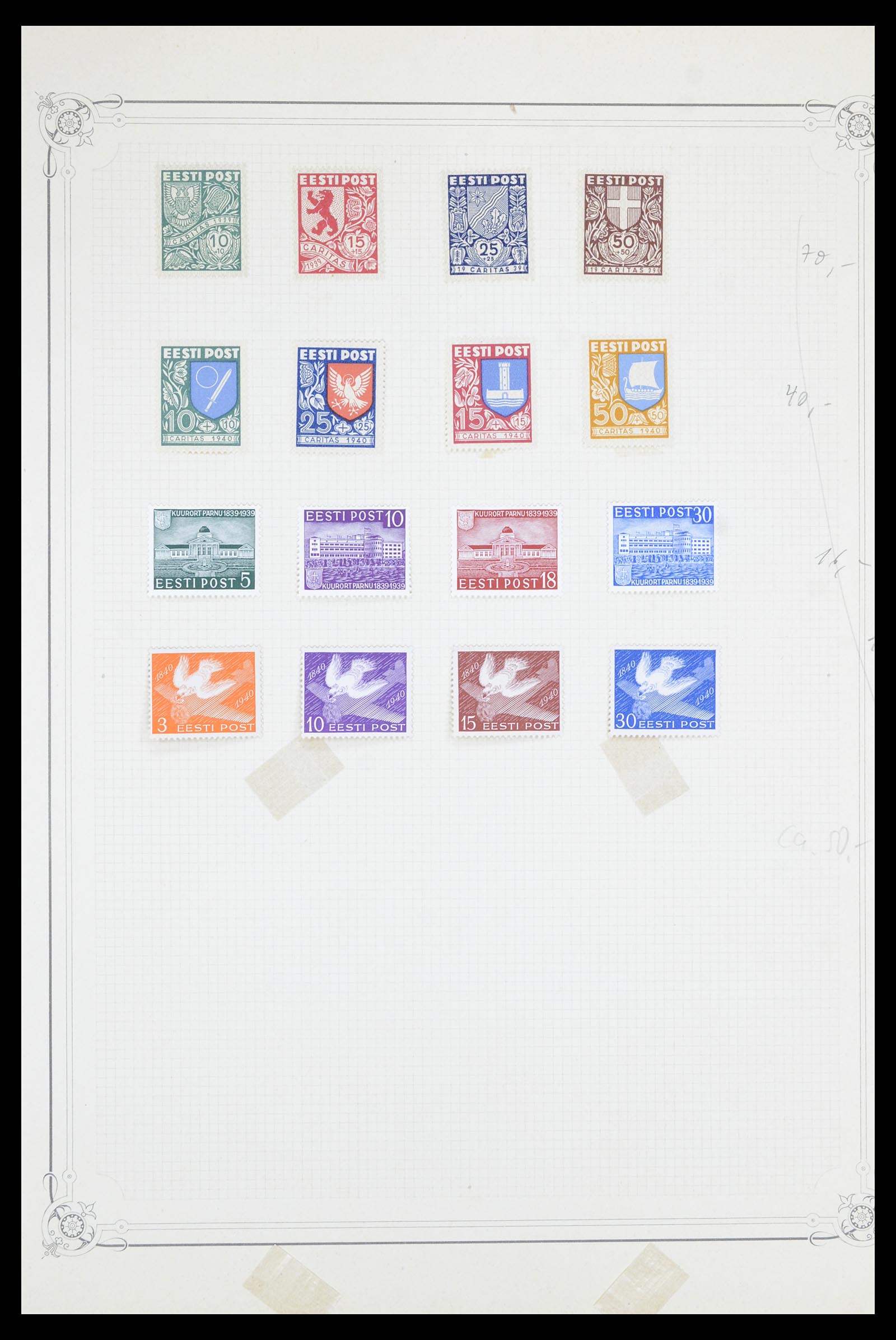36921 007 - Postzegelverzameling 36921 Estland 1918-1940.
