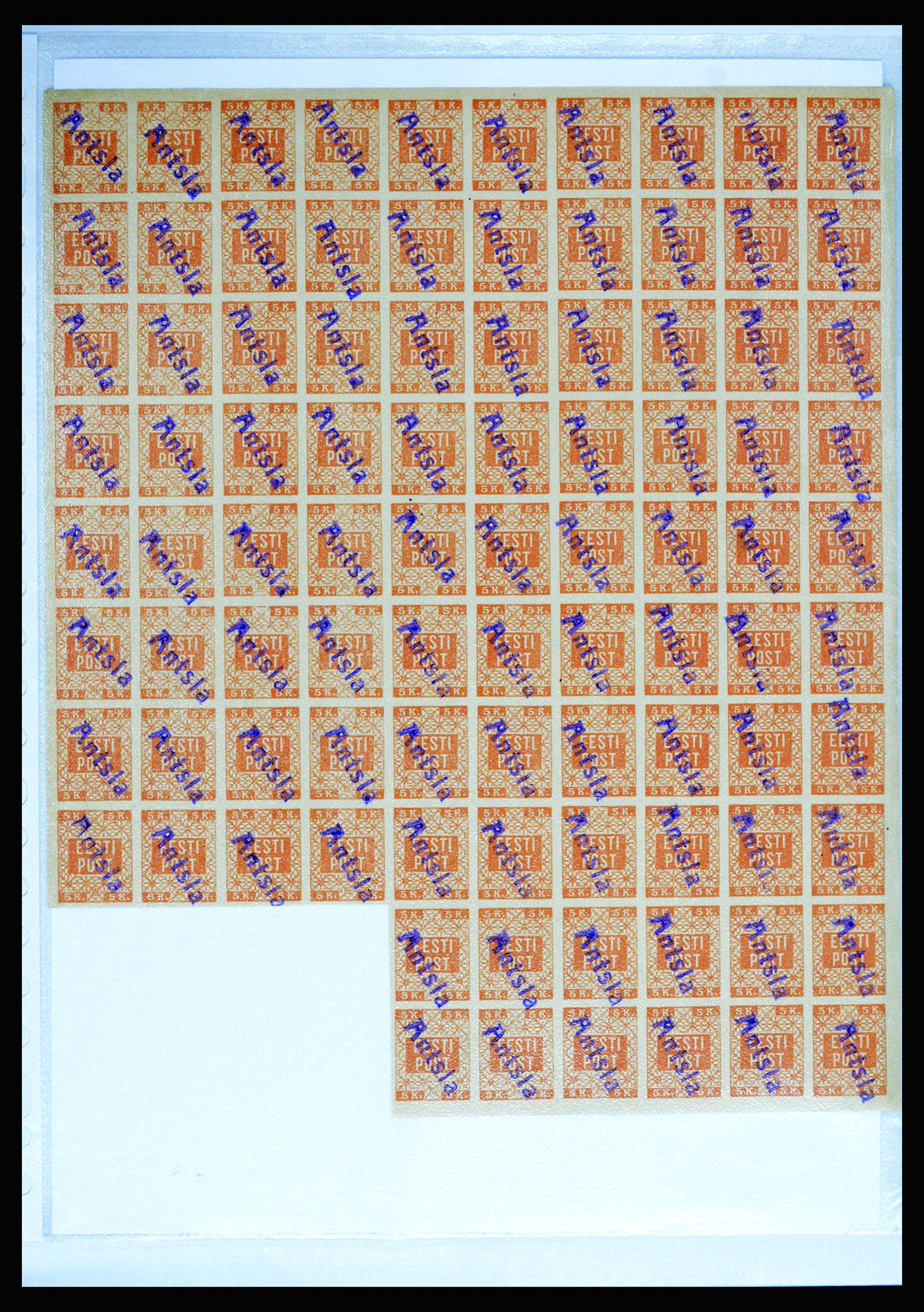 36922 001 - Postzegelverzameling 36922 Estland stempels 1918-1920.