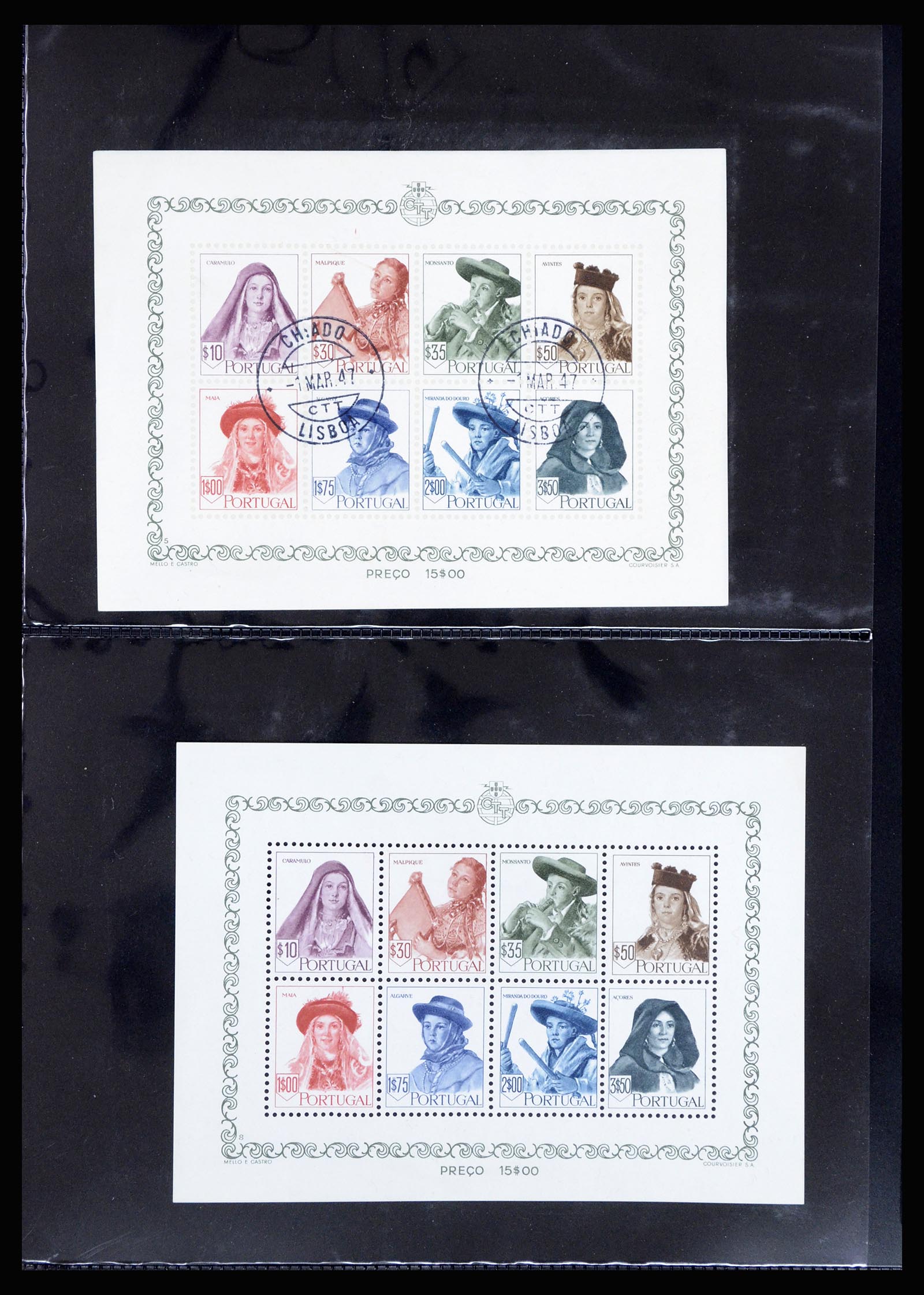 36924 004 - Postzegelverzameling 36924 Portugal blokken 1940-1949.