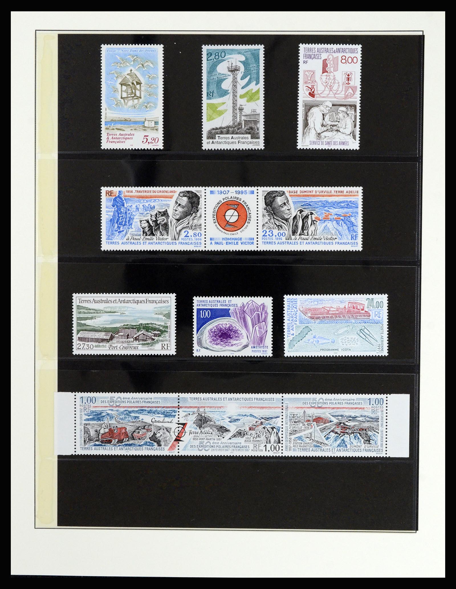 36925 045 - Postzegelverzameling 36925 Frans Antarctica 1955-2002.