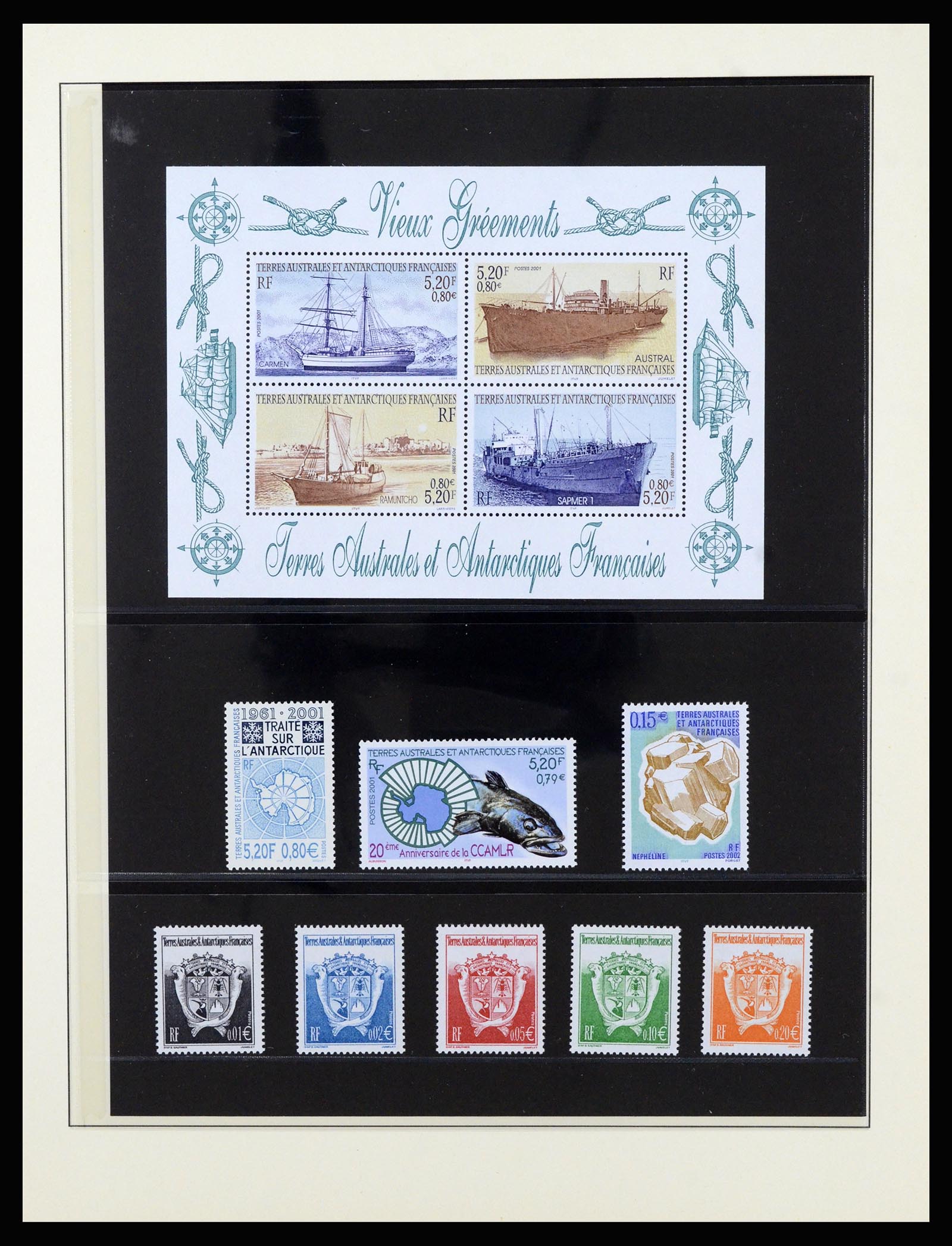 36925 056 - Postzegelverzameling 36925 Frans Antarctica 1955-2002.