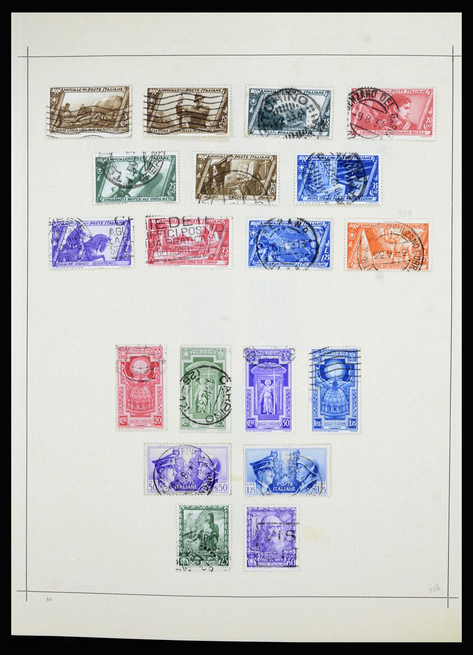 36927 014 - Postzegelverzameling 36927 Italië en gebieden 1861-1980.