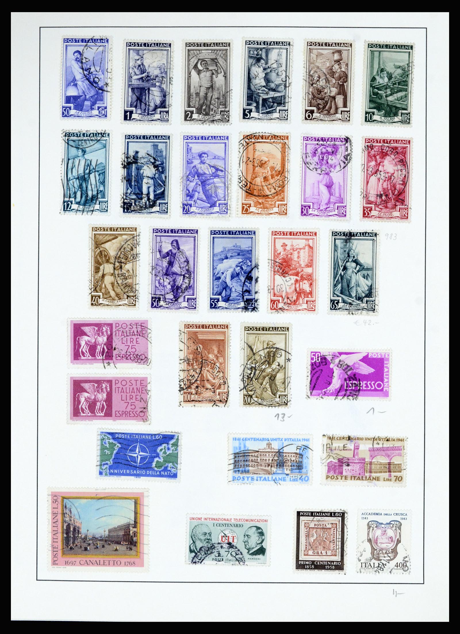 36927 020 - Postzegelverzameling 36927 Italië en gebieden 1861-1980.