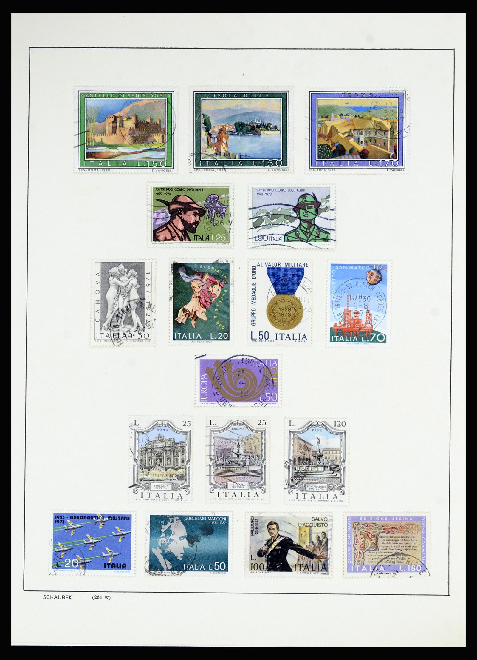 36927 041 - Postzegelverzameling 36927 Italië en gebieden 1861-1980.