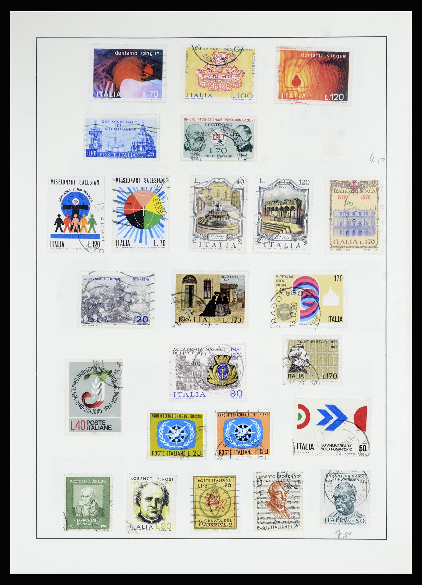 36927 052 - Postzegelverzameling 36927 Italië en gebieden 1861-1980.
