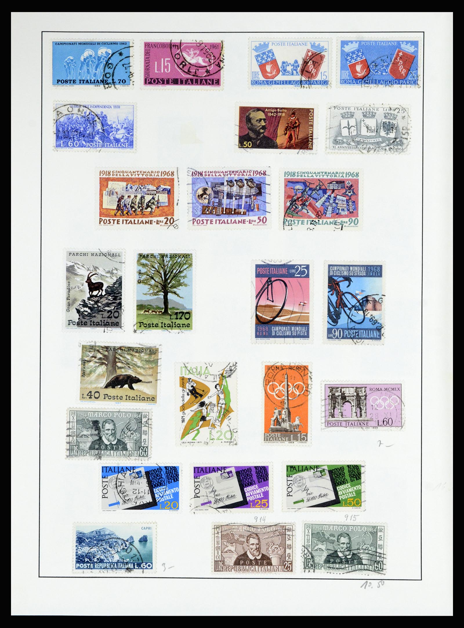 36927 060 - Postzegelverzameling 36927 Italië en gebieden 1861-1980.