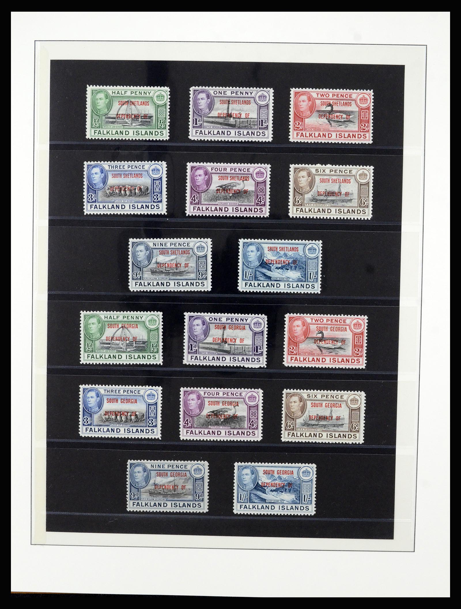 36929 002 - Postzegelverzameling 36929 Falkland Islands dependencies 1944-1997.