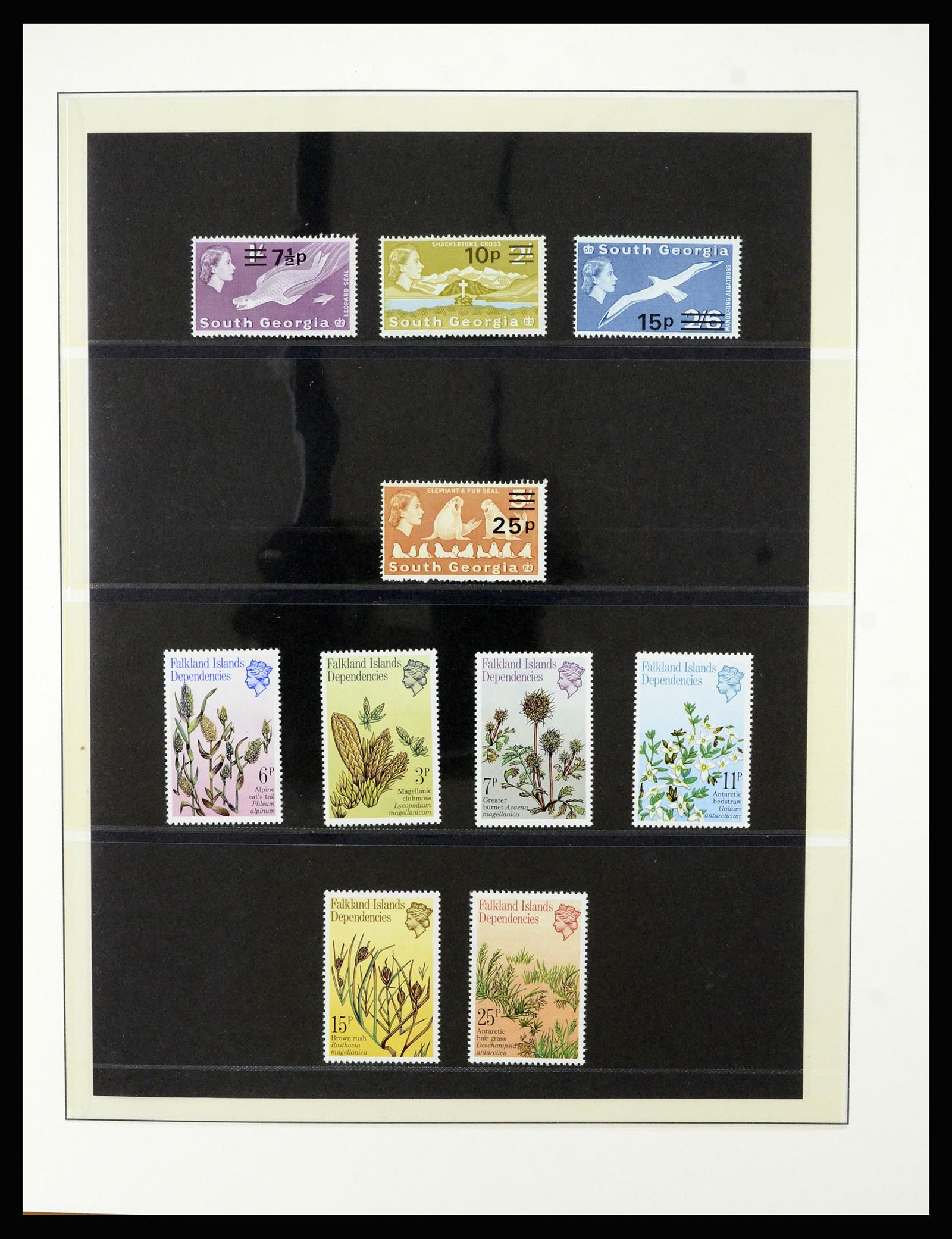36929 011 - Postzegelverzameling 36929 Falkland Islands dependencies 1944-1997.