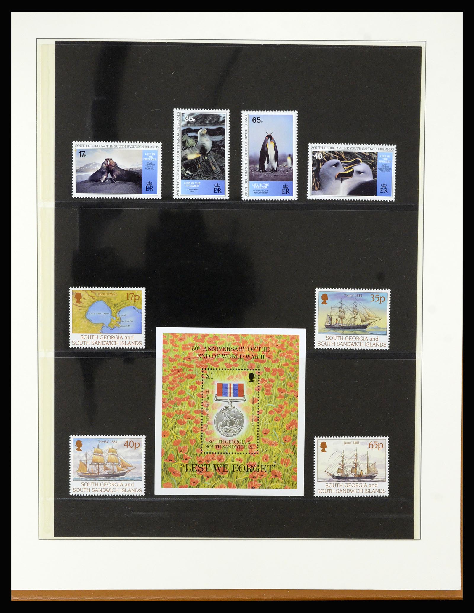 36929 042 - Postzegelverzameling 36929 Falkland Islands dependencies 1944-1997.